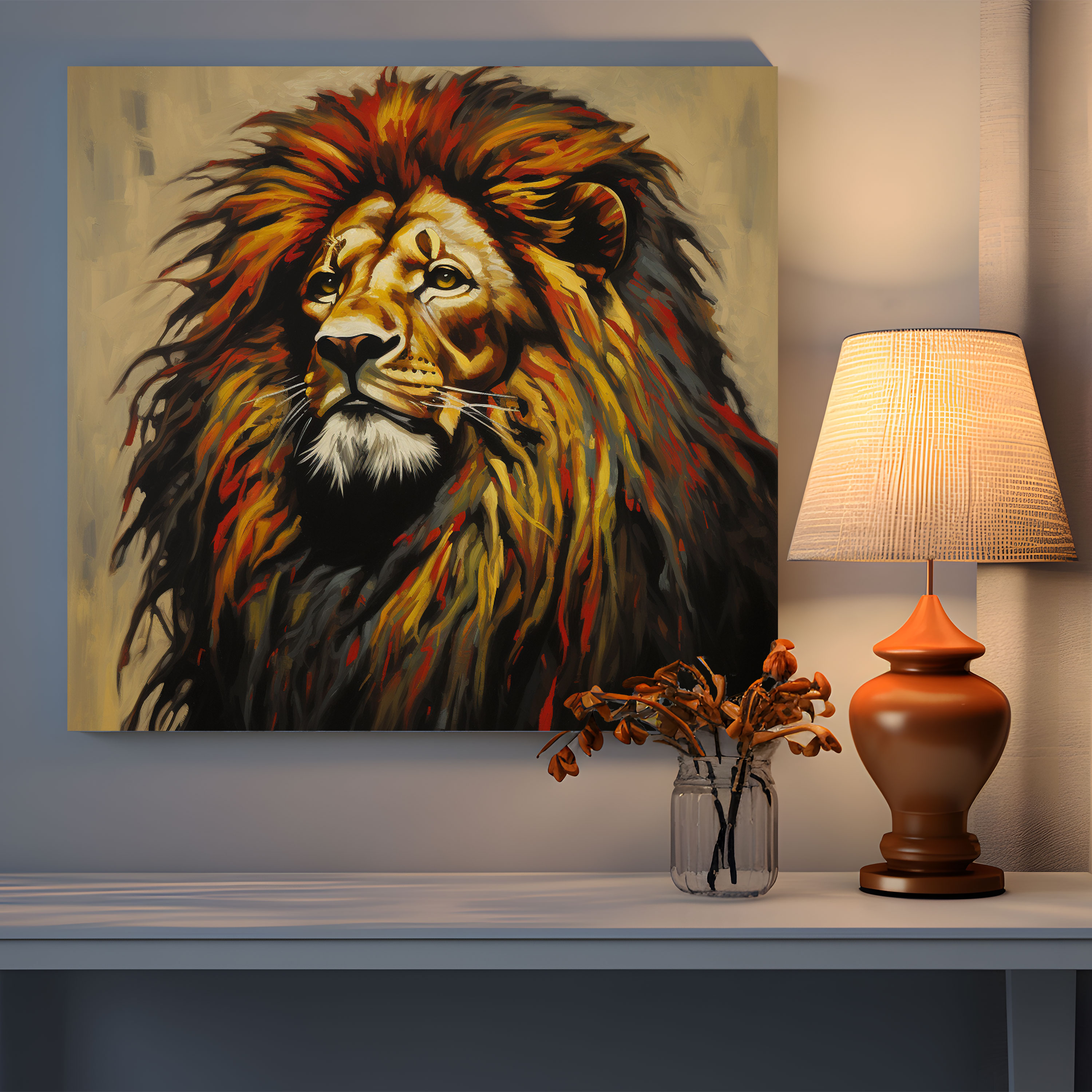 Bob Marley Wandkunst - Löwenmähne Leinwandbild - Inspirierend Wanddekoration