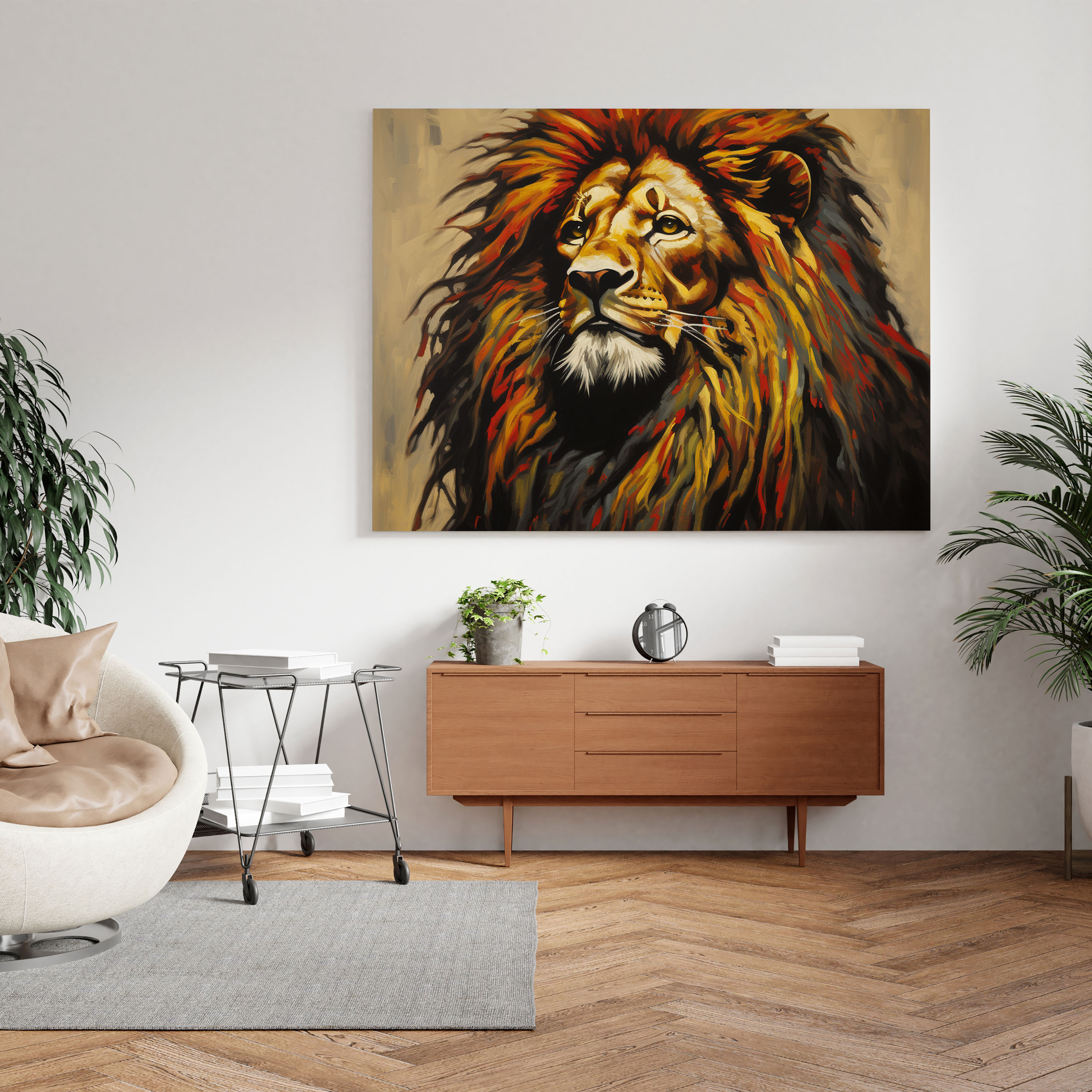 Bob Marley Wandkunst - Löwenmähne Leinwandbild - Inspirierend Wanddekoration