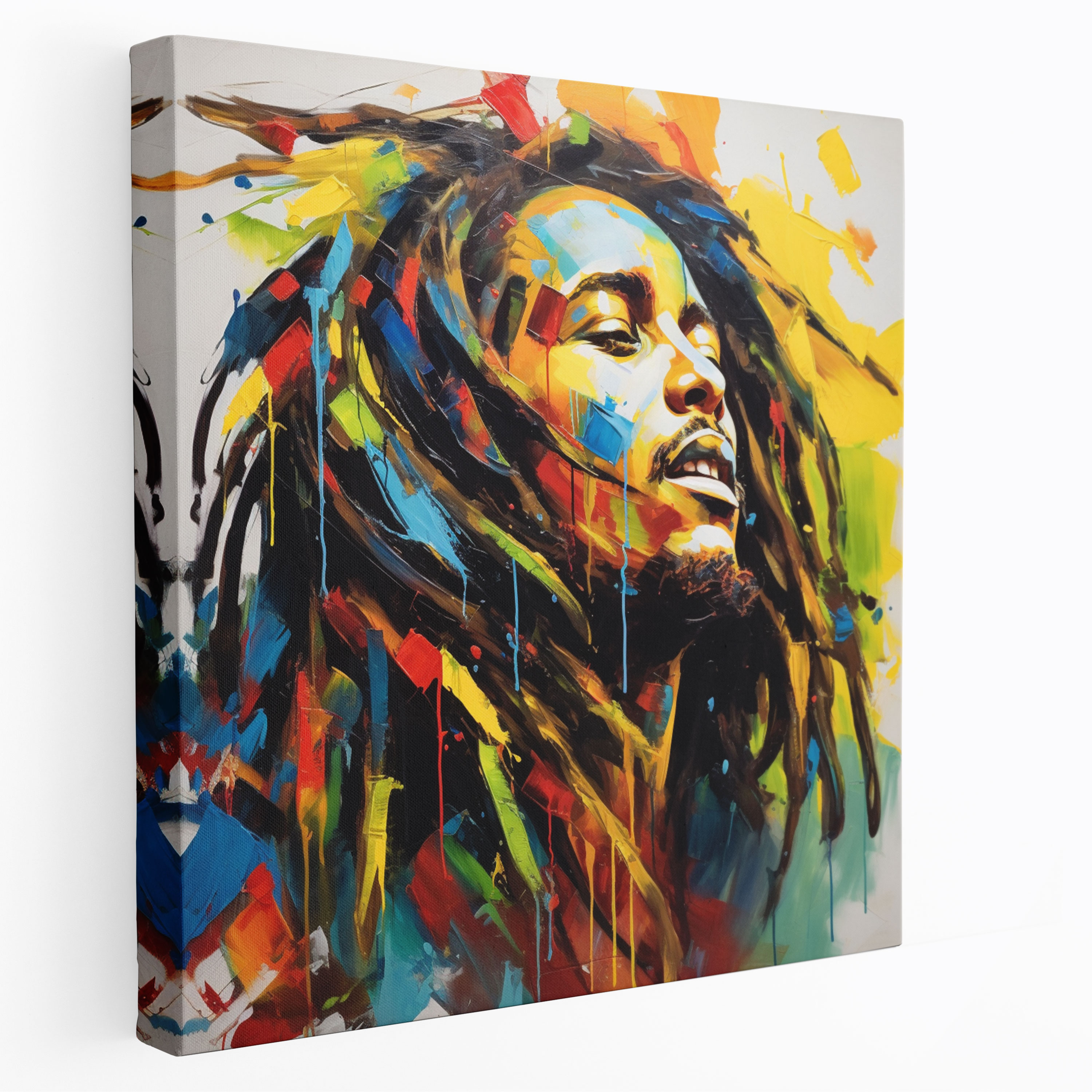 Bob Marley Canvas Print - Abstract Dreadlocks Wall Art - Bob Marley, Wall Decoration, Canvas Wall Art, Wall Art