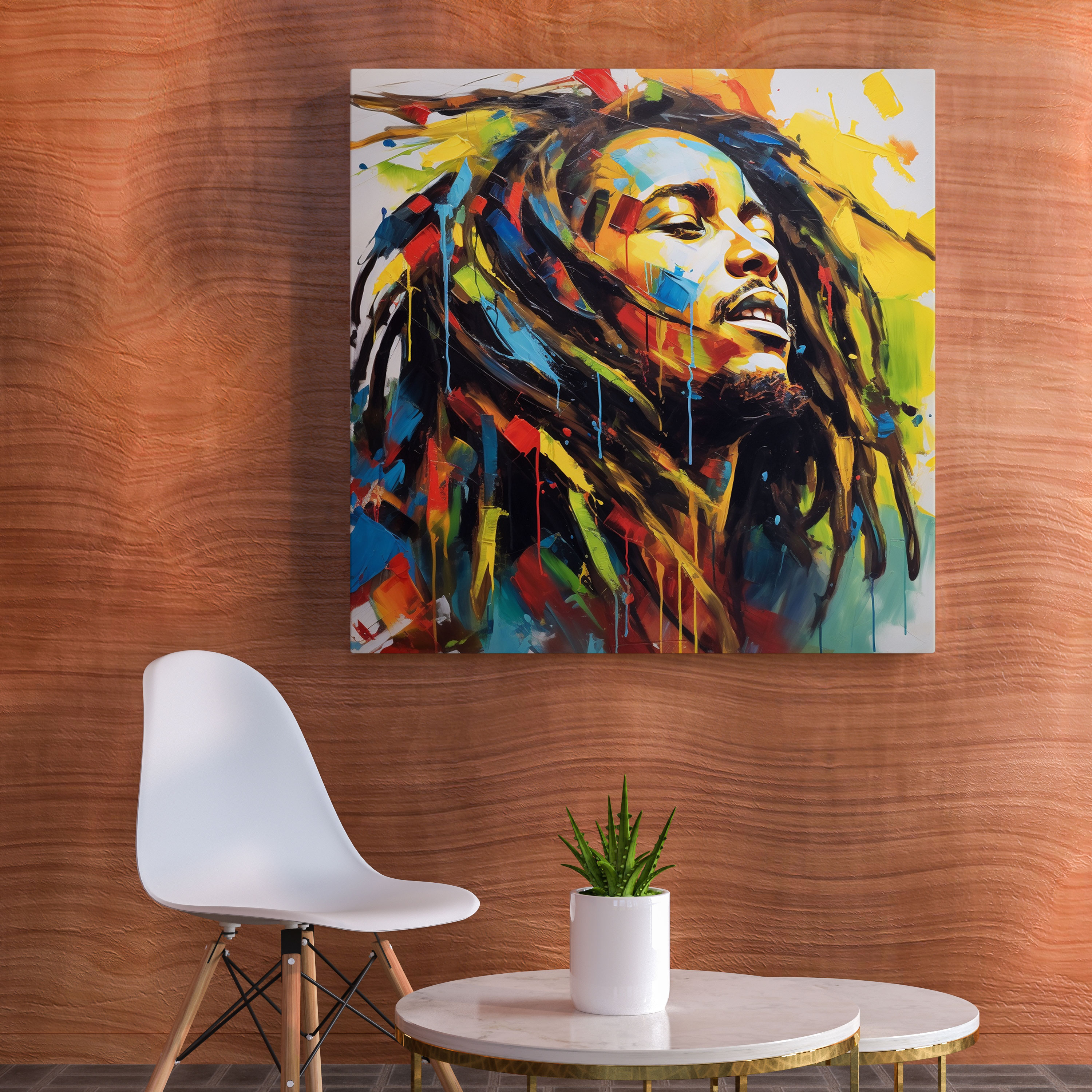 Bob Marley Canvas Print - Abstract Dreadlocks Wall Art - Bob Marley, Wall Decoration, Canvas Wall Art, Wall Art