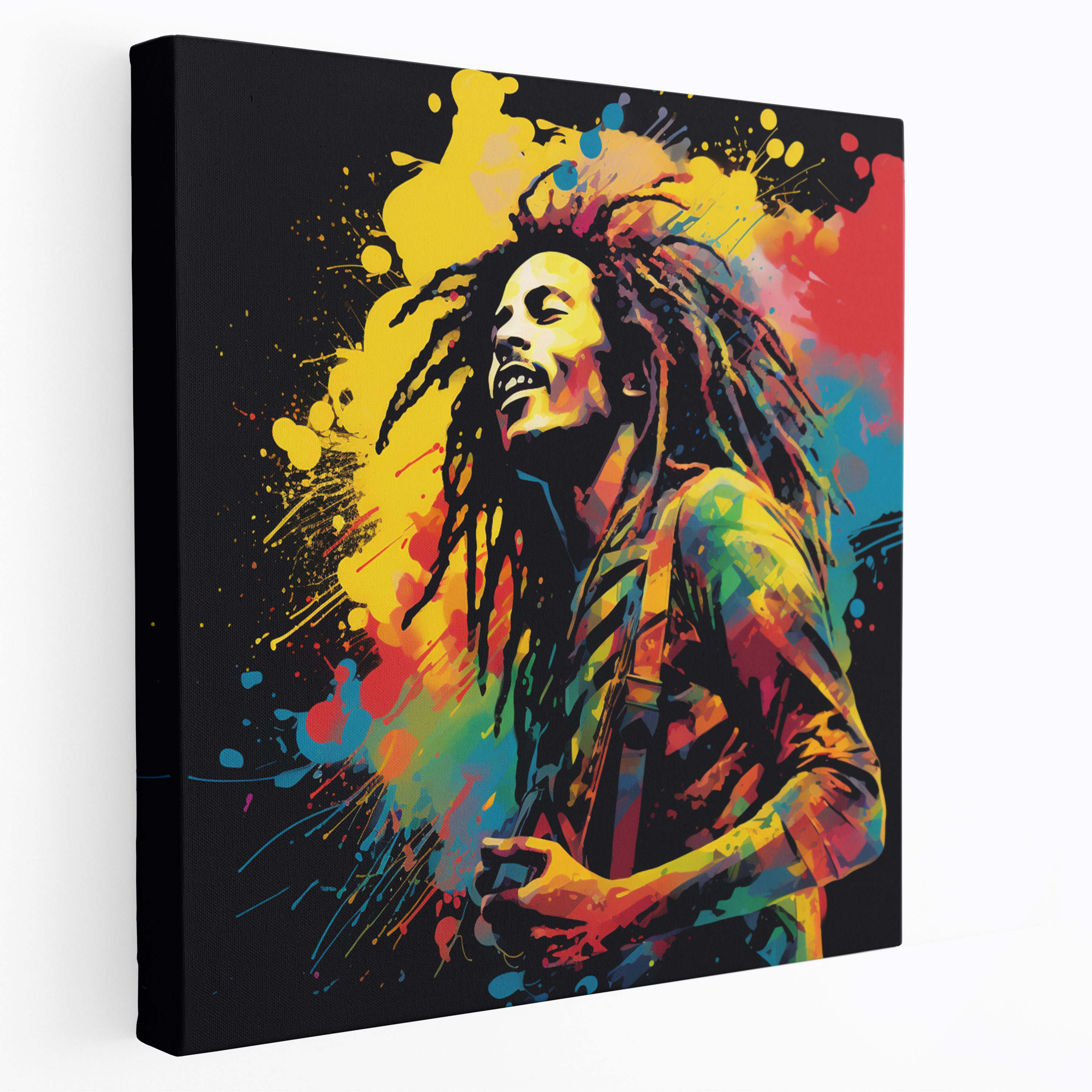 Bob Marley Wall Art - Burst Of Reggae Canvas Print - Bob Marley, Wall Decoration, Home Decoration, Canvas