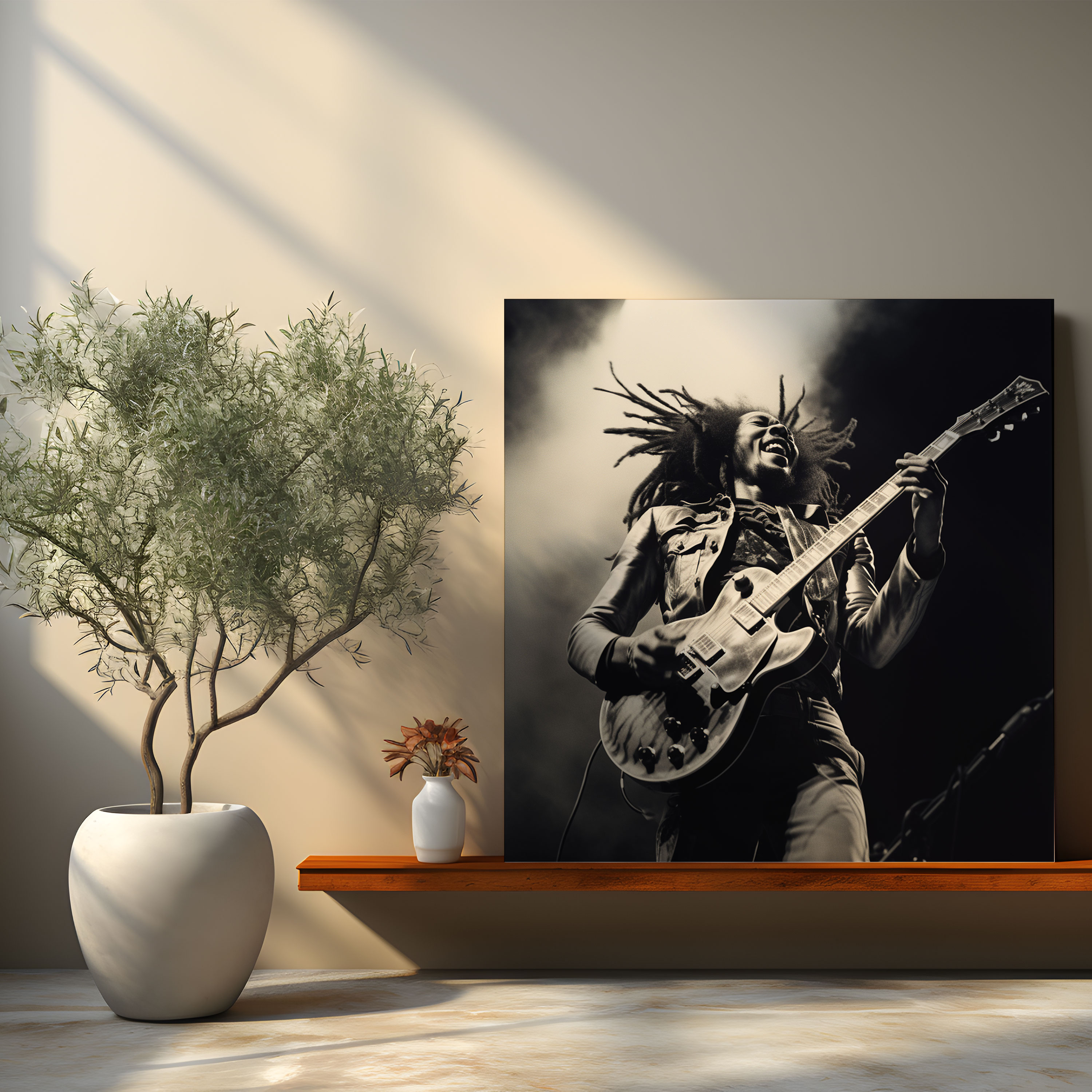 Bob Marley Wandbild Leinwanddruck Wanddekoration Dynamische Komposition