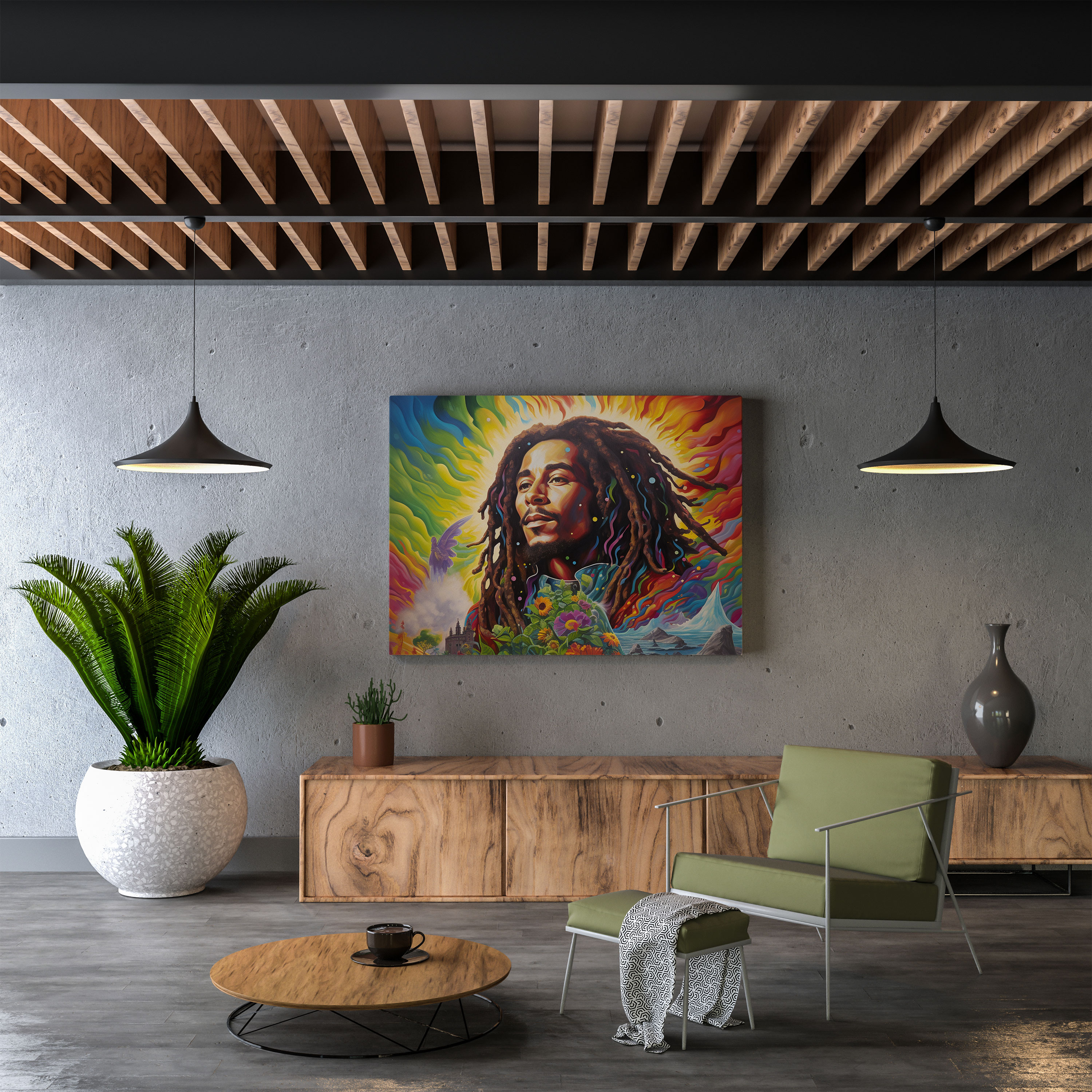 Bob Marley Wall Decoration - Bob Marley, Wall Art, Canvas Wall Art, Bob Marley