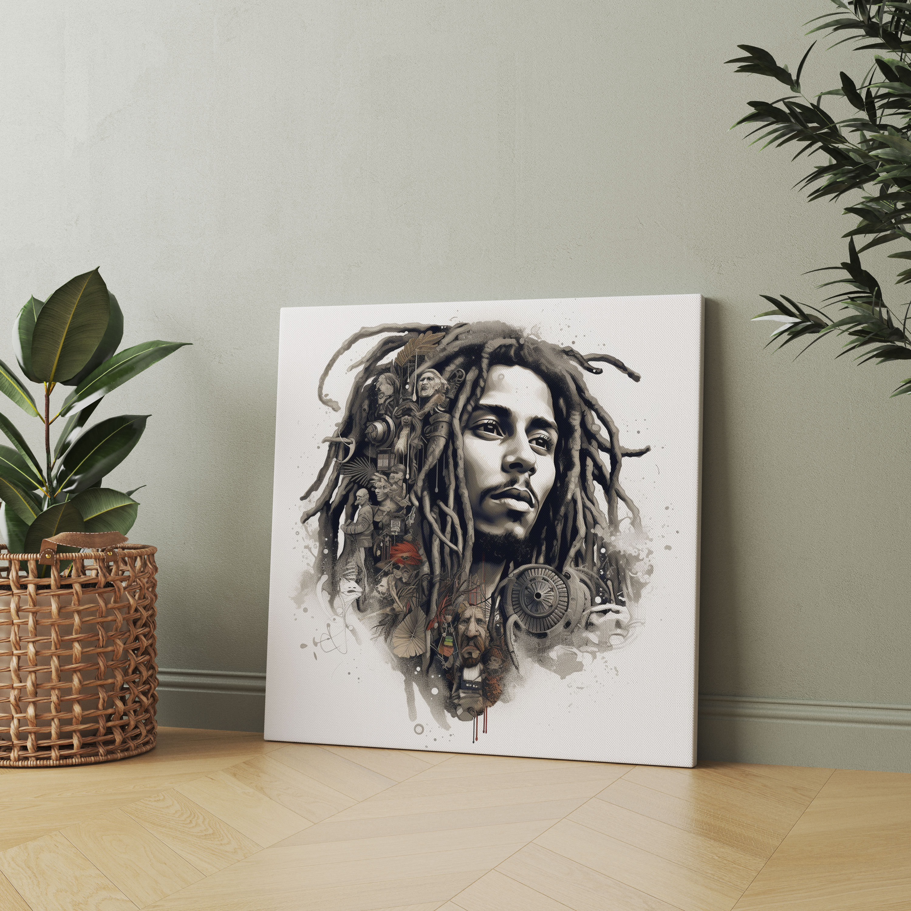 Bob Marley Wandbild - Faszinierendes und Bedeutungsvolles Leinwandbild
