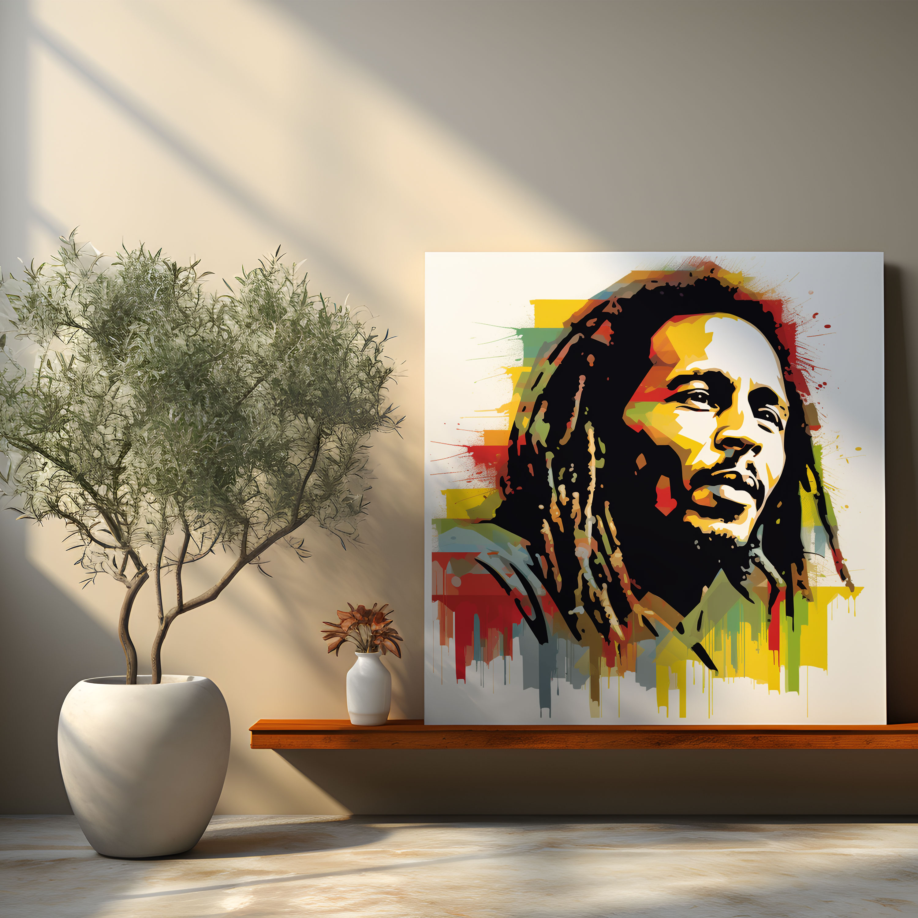 Bob Marley Canvas Print - Bob Marley, Minimalist Artwork, Simplicity, Bob Marley