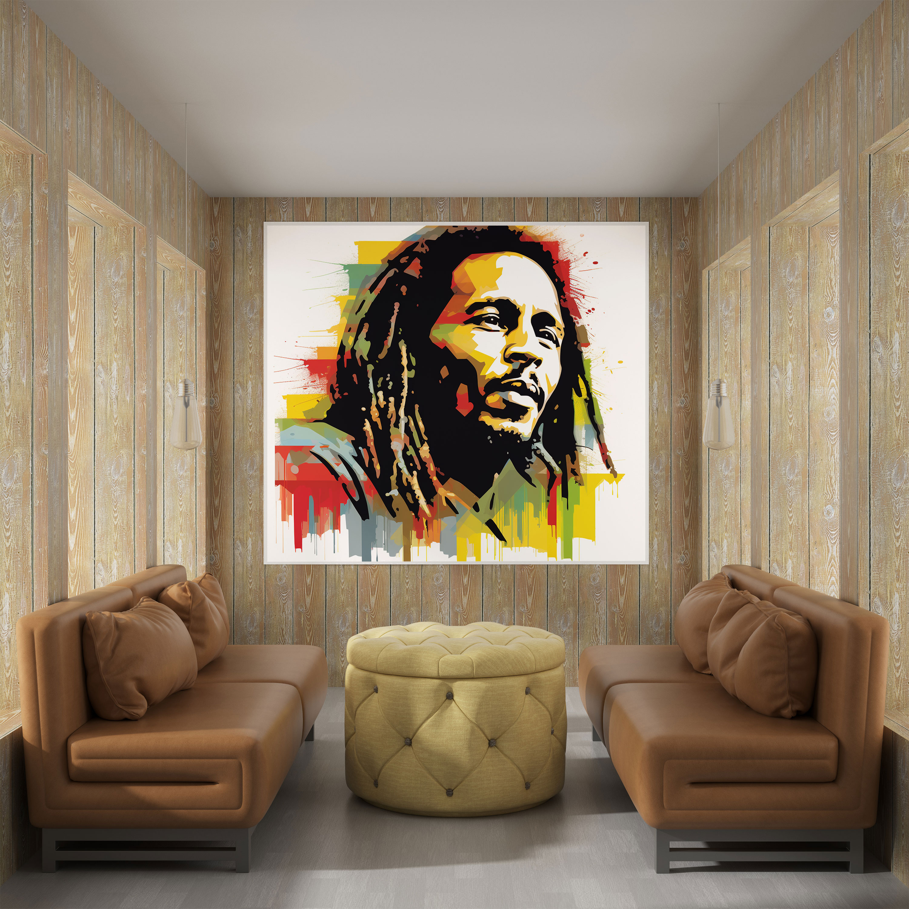 Bob Marley Canvas Print - Bob Marley, Minimalist Artwork, Simplicity, Bob Marley