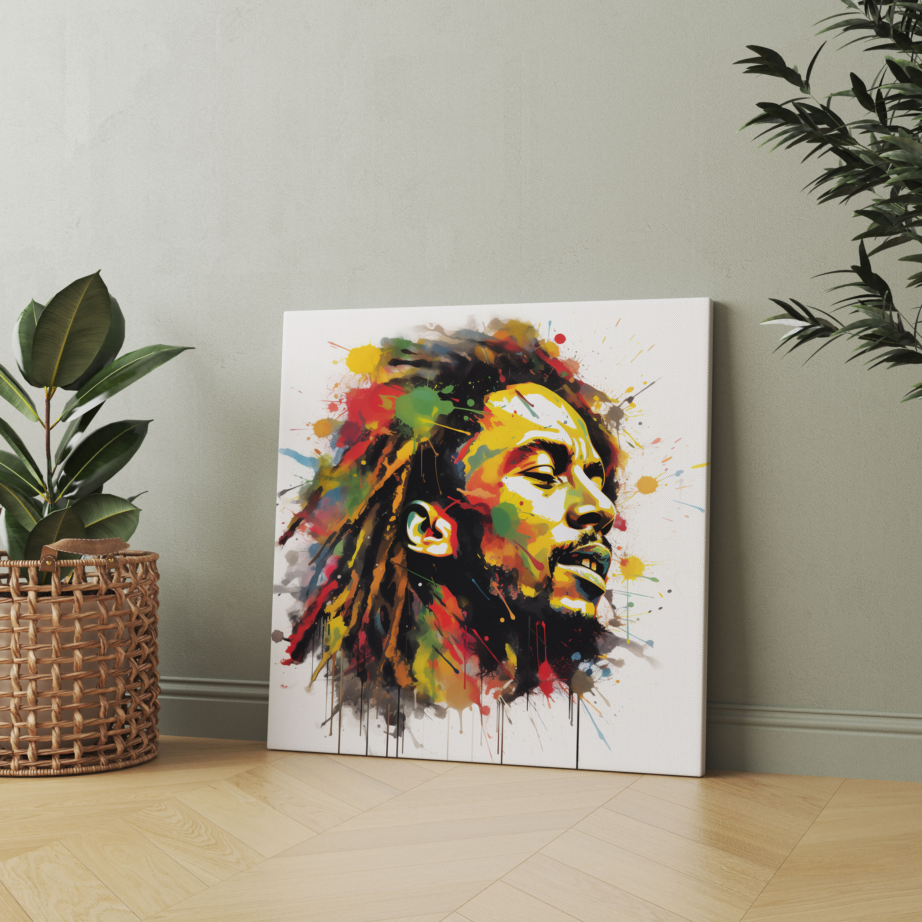 Bob Marley Wall Decoration - Bob Marley, Canvas, Bob Marley, Music Symbols