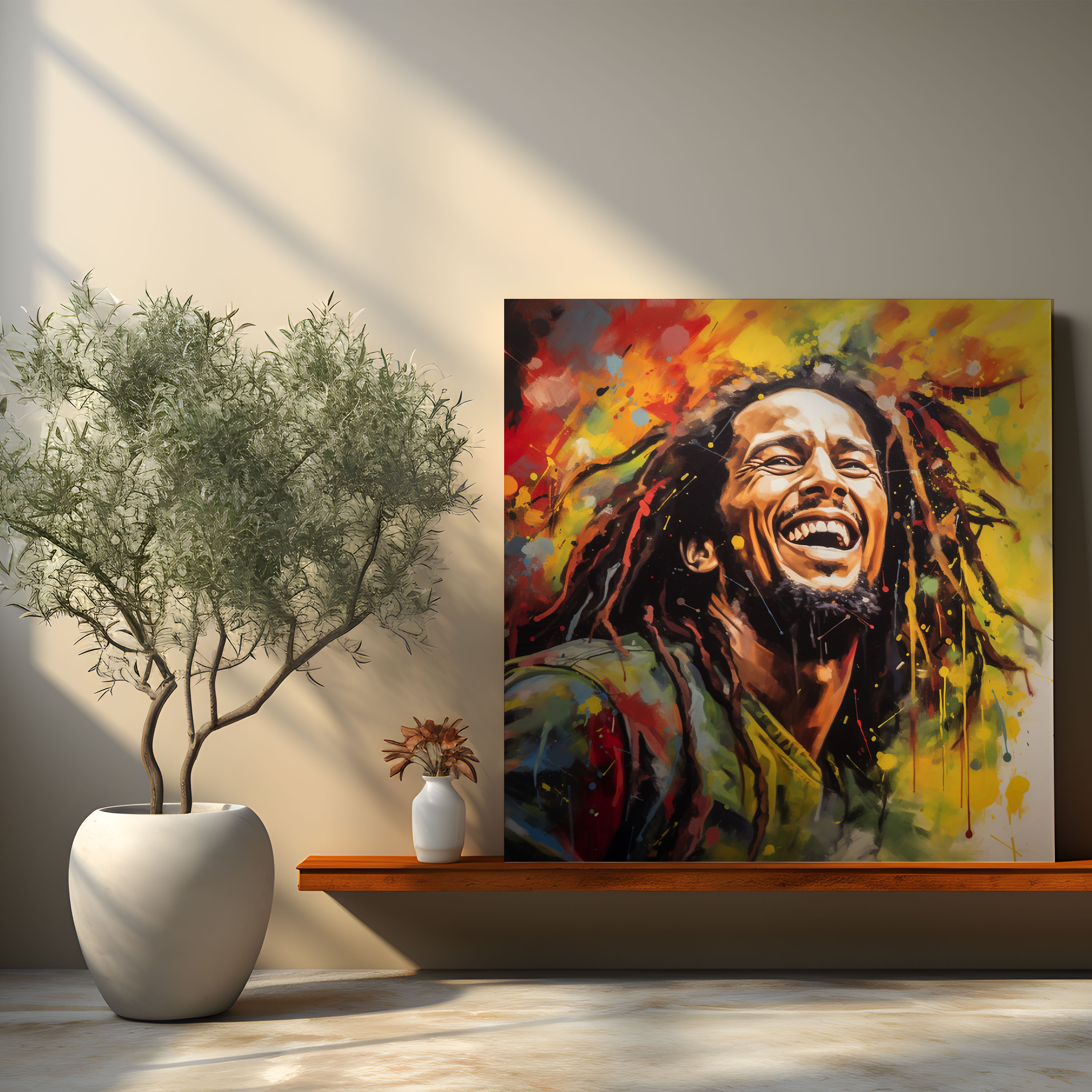Bob Marley Reggae Leinwandbild - Dekoration für Zuhause Wandkunst Wanddekoration