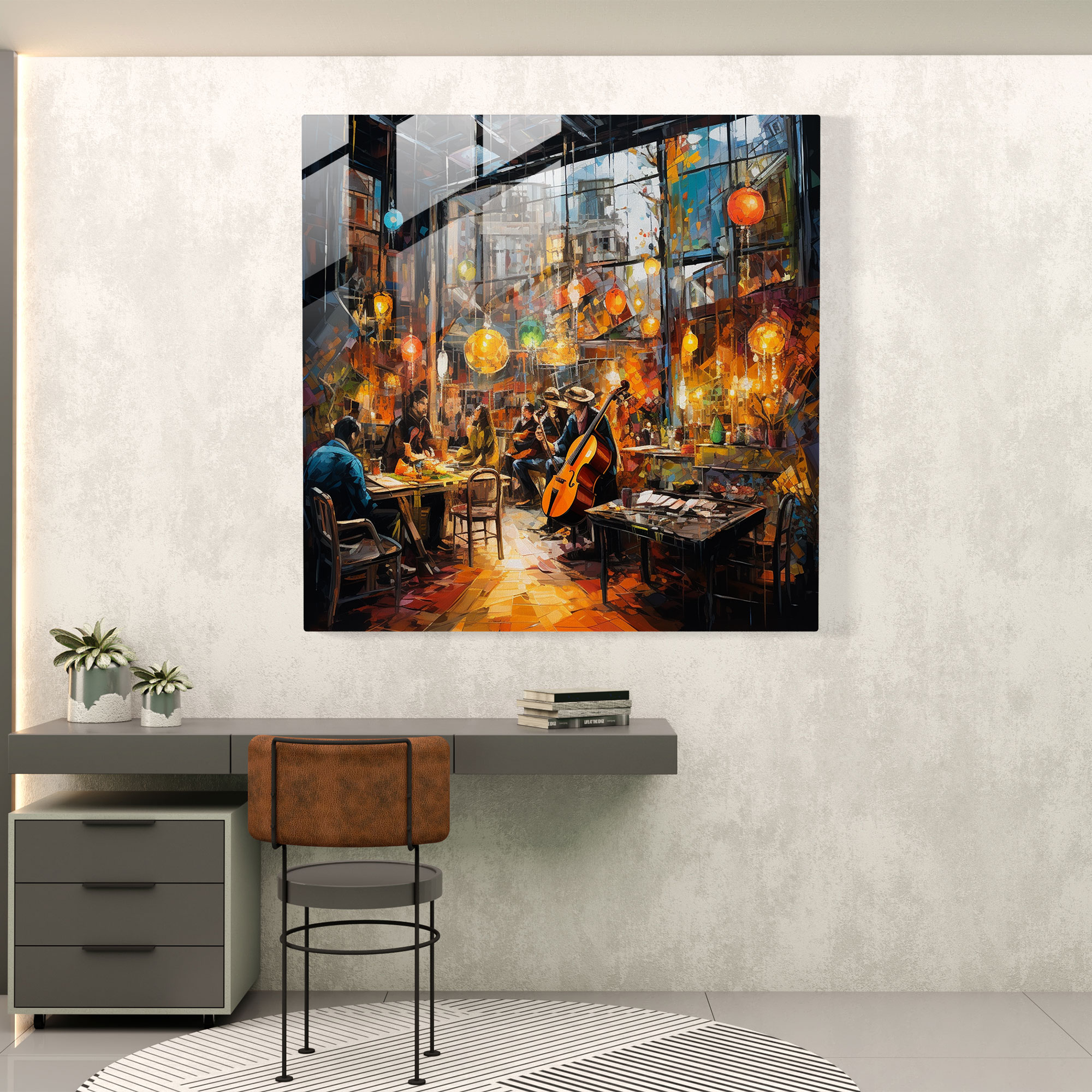 Bohemian Dreams Glass Print - Bohemian, Abstract, Colorful, Wall Decoration