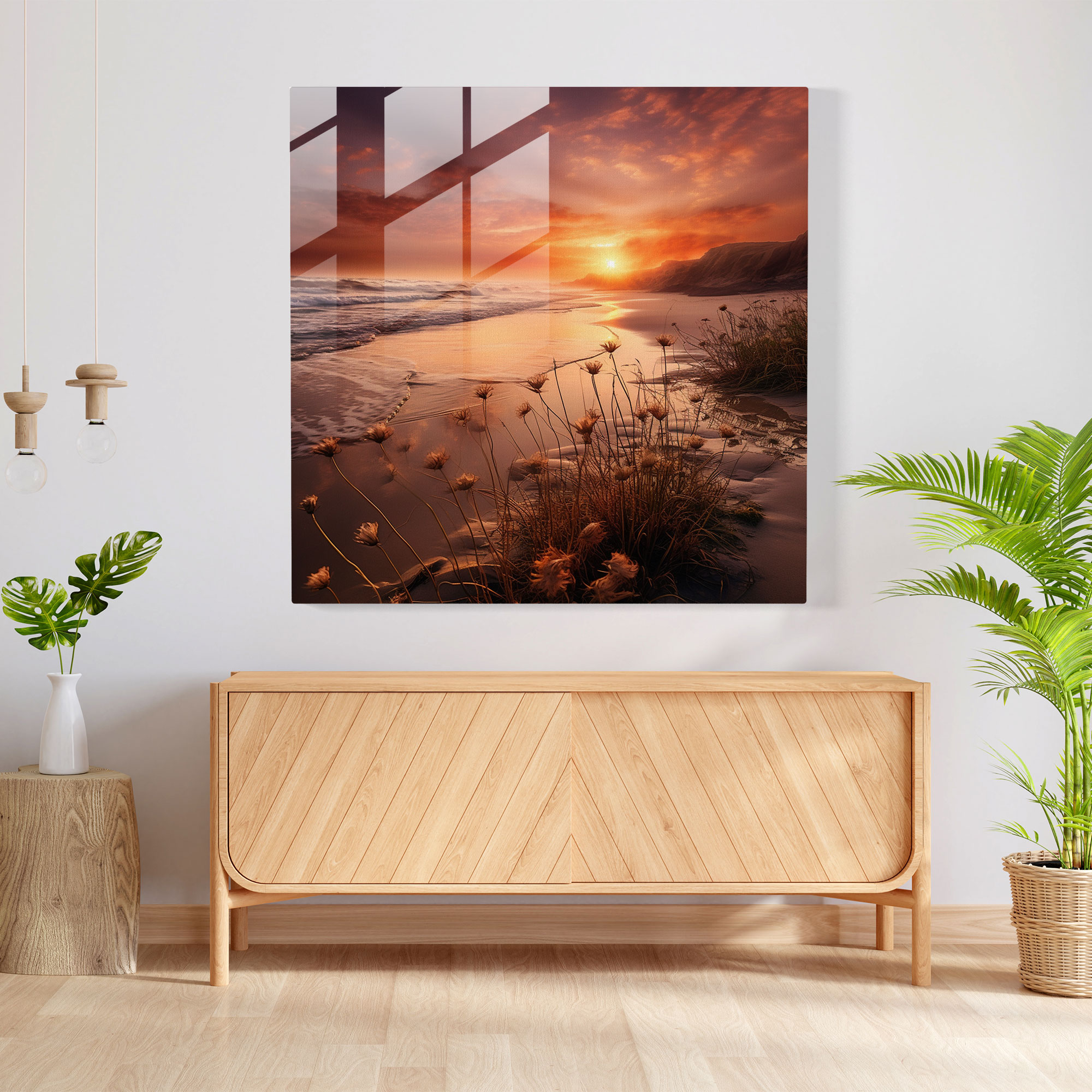 Bohemian Sunset Glass Print - Bohemian, Home Decoration, Bohemian Sunset Glass Print, Glass Print