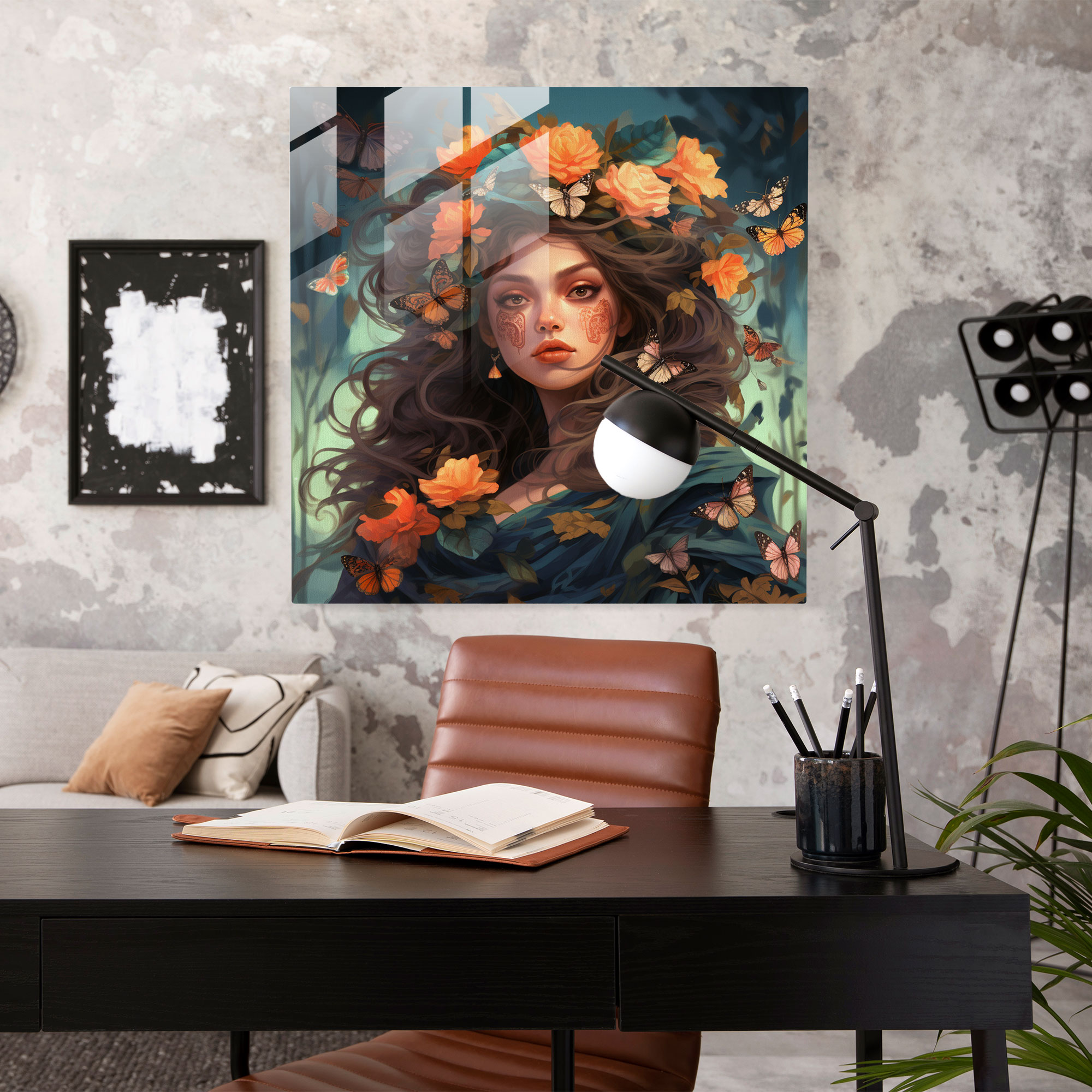 Bohemian Fairy Glass Print - Bohemian, Glass Art, Modern Art, Flowers