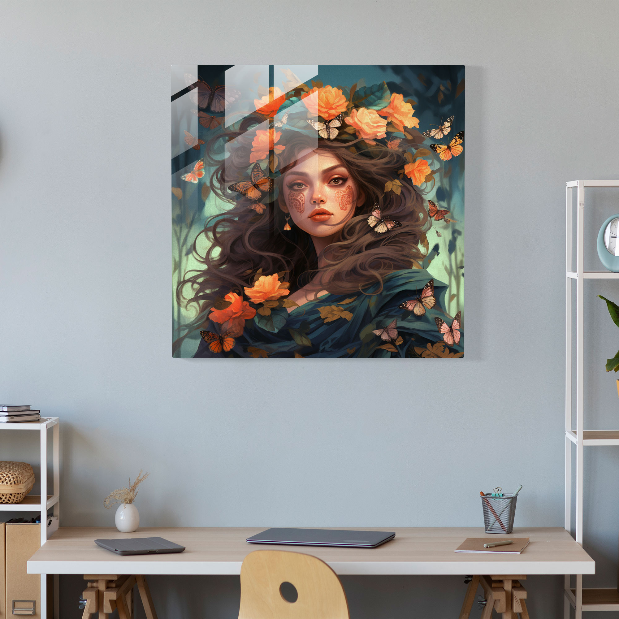 Bohemian Fairy Glass Print - Bohemian, Glass Art, Modern Art, Flowers