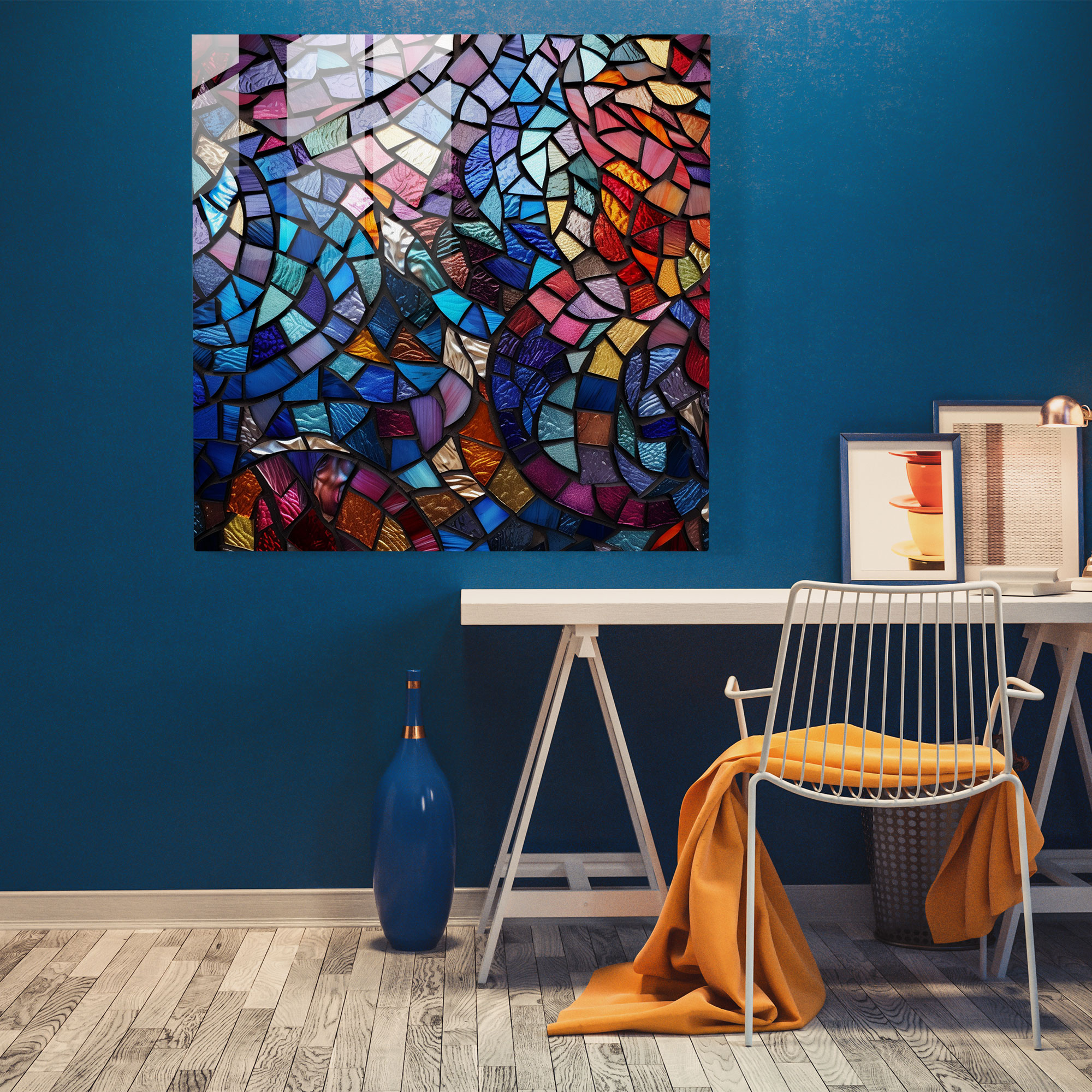 Bohemian Stained Glass Print - Bohemian, Intricate Patterns, Bohemian, Glass Wall Art