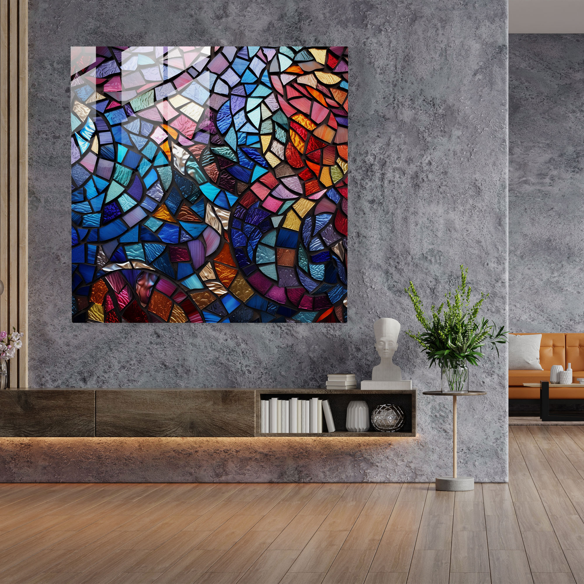 Bohemian Stained Glass Print - Bohemian, Intricate Patterns, Bohemian, Glass Wall Art