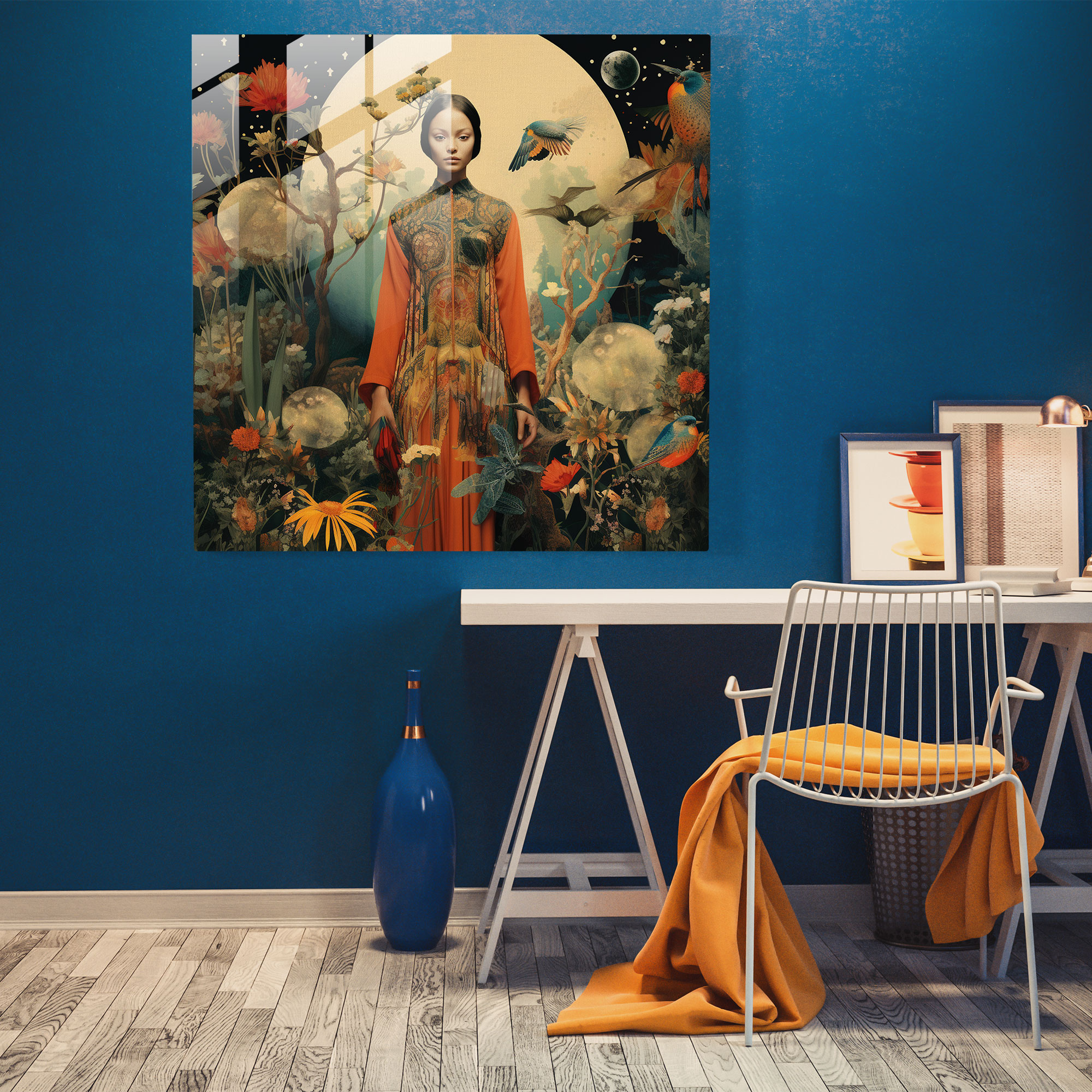 Bohemian Fusion Glass Print - Bohemian, Glass Print, Fabrics, Glass Art