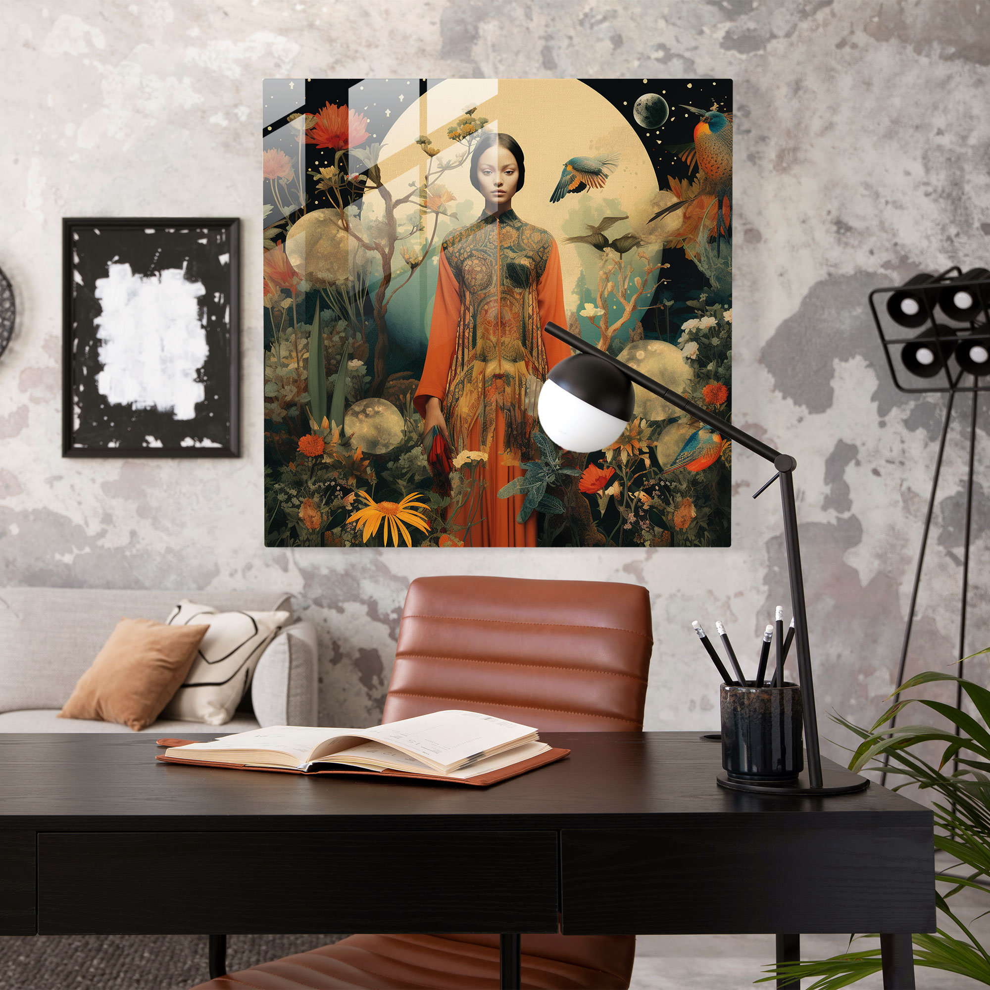 Bohemian Fusion Glass Print - Bohemian, Glass Print, Fabrics, Glass Art