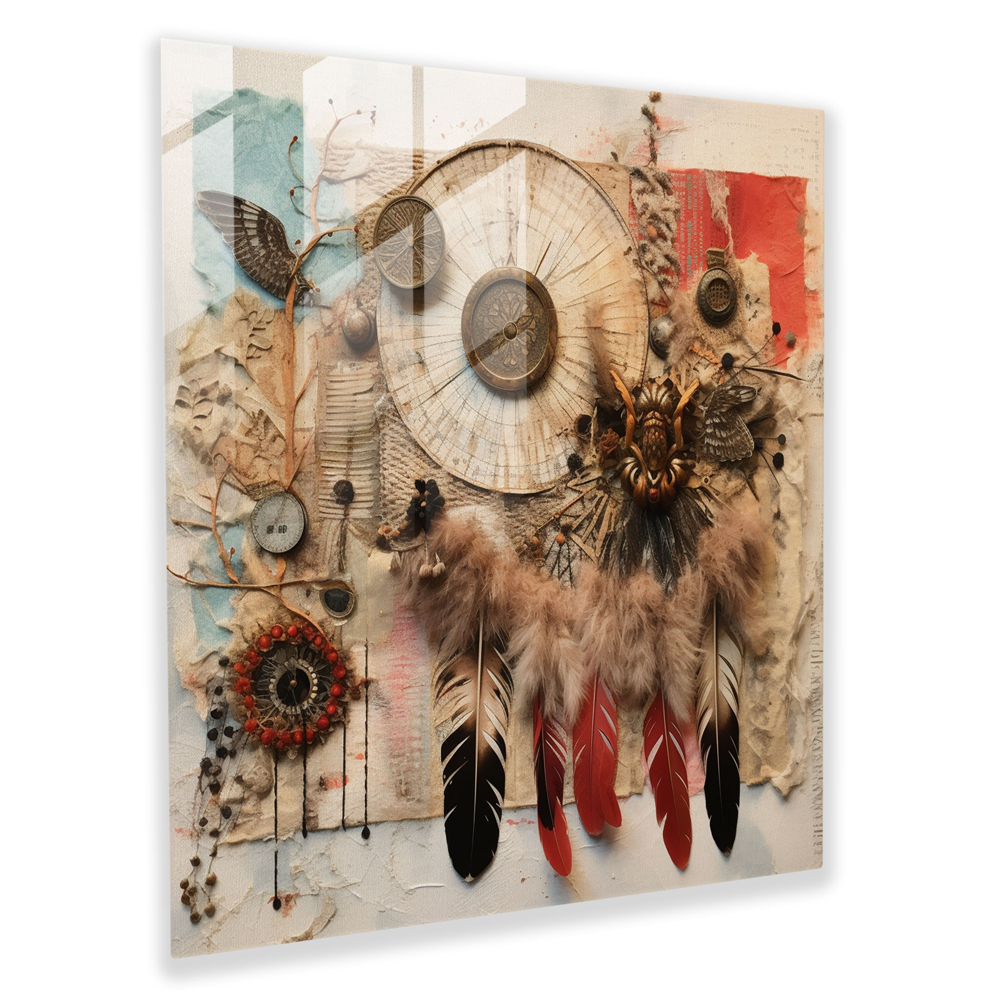 Bohemian Collage Glass Print - Bohemian, Glass Print, Bohemian Collage, Wall Decoration