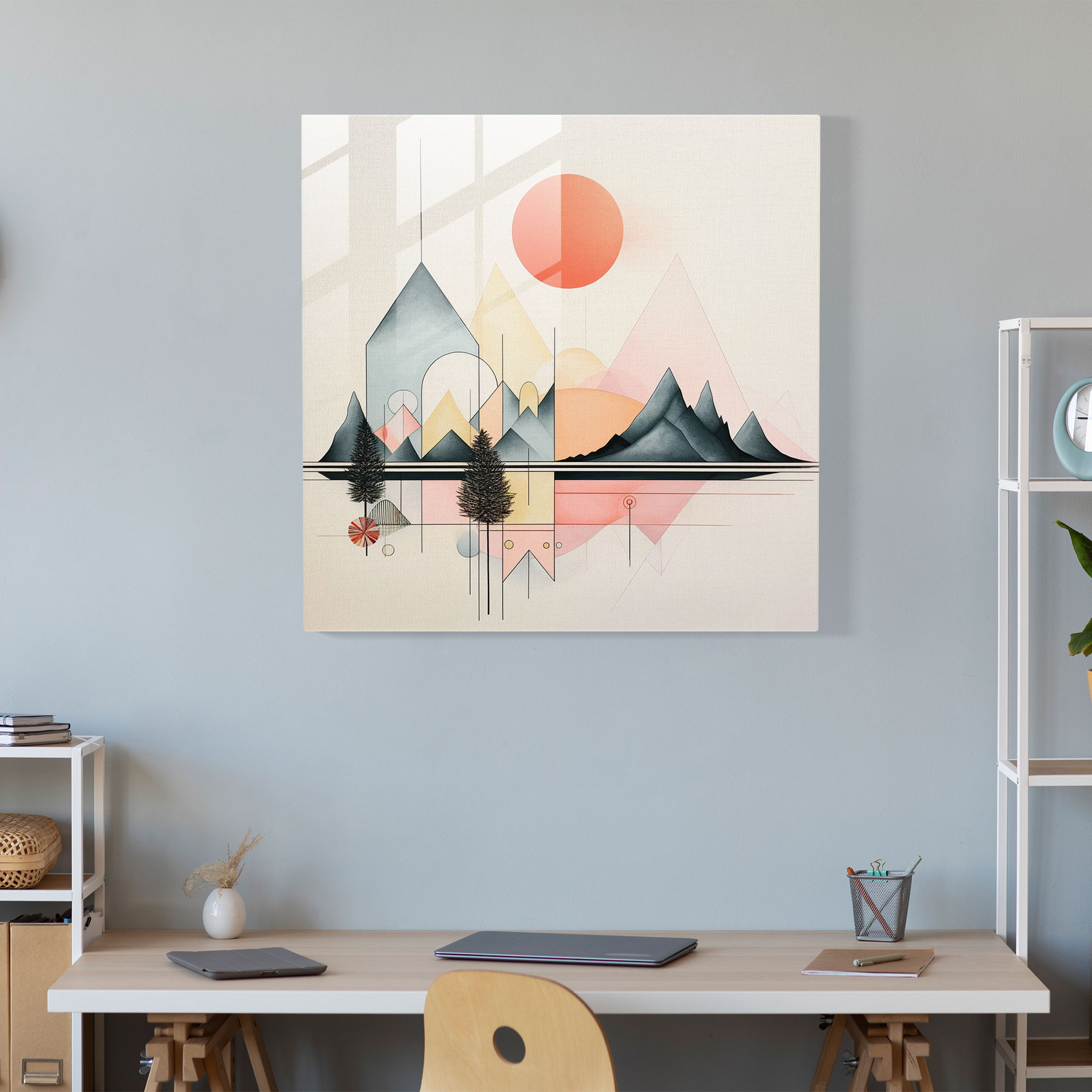 Bohemian Landscape Glass Print - Bohemian, Glass Art, Bohemian Landscape, Wall Decoration