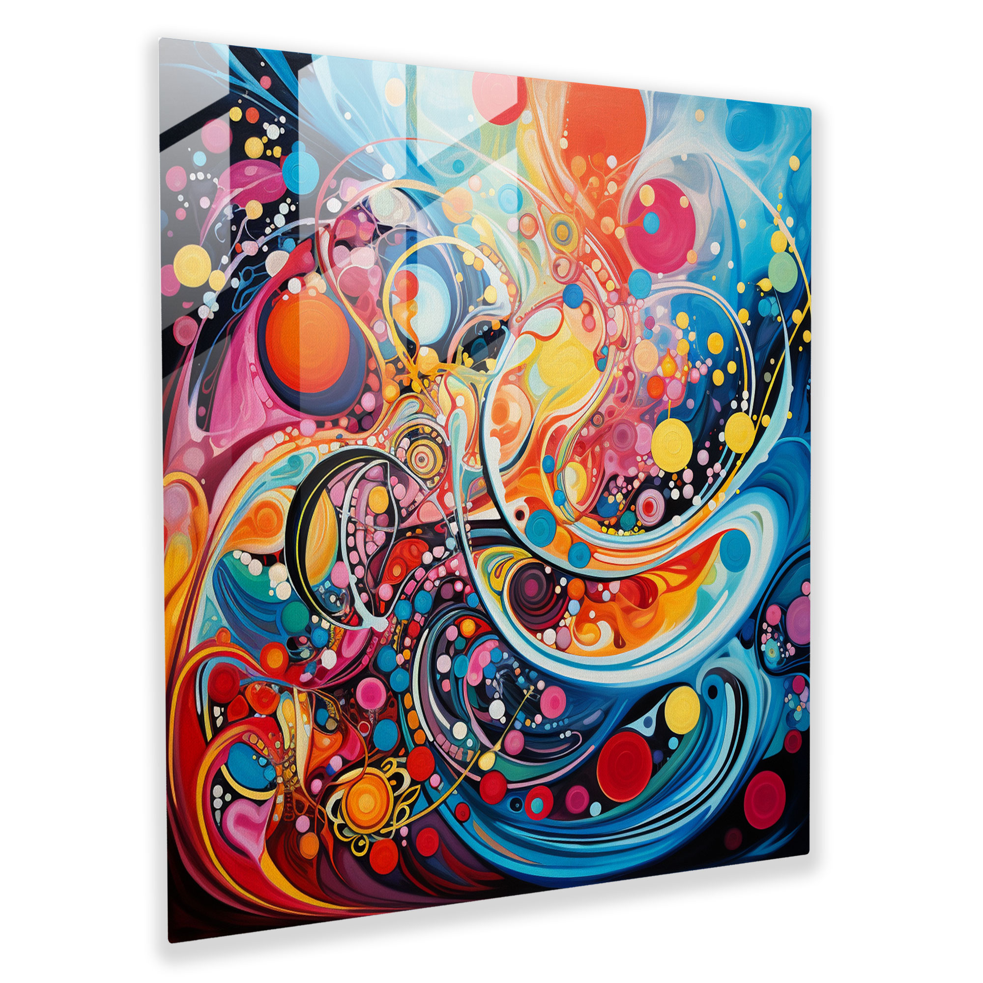 Bohemian Vibrant Patterns Abstract Glass Print - Bohemian, Modern Art, Home Decoration, Glass Print