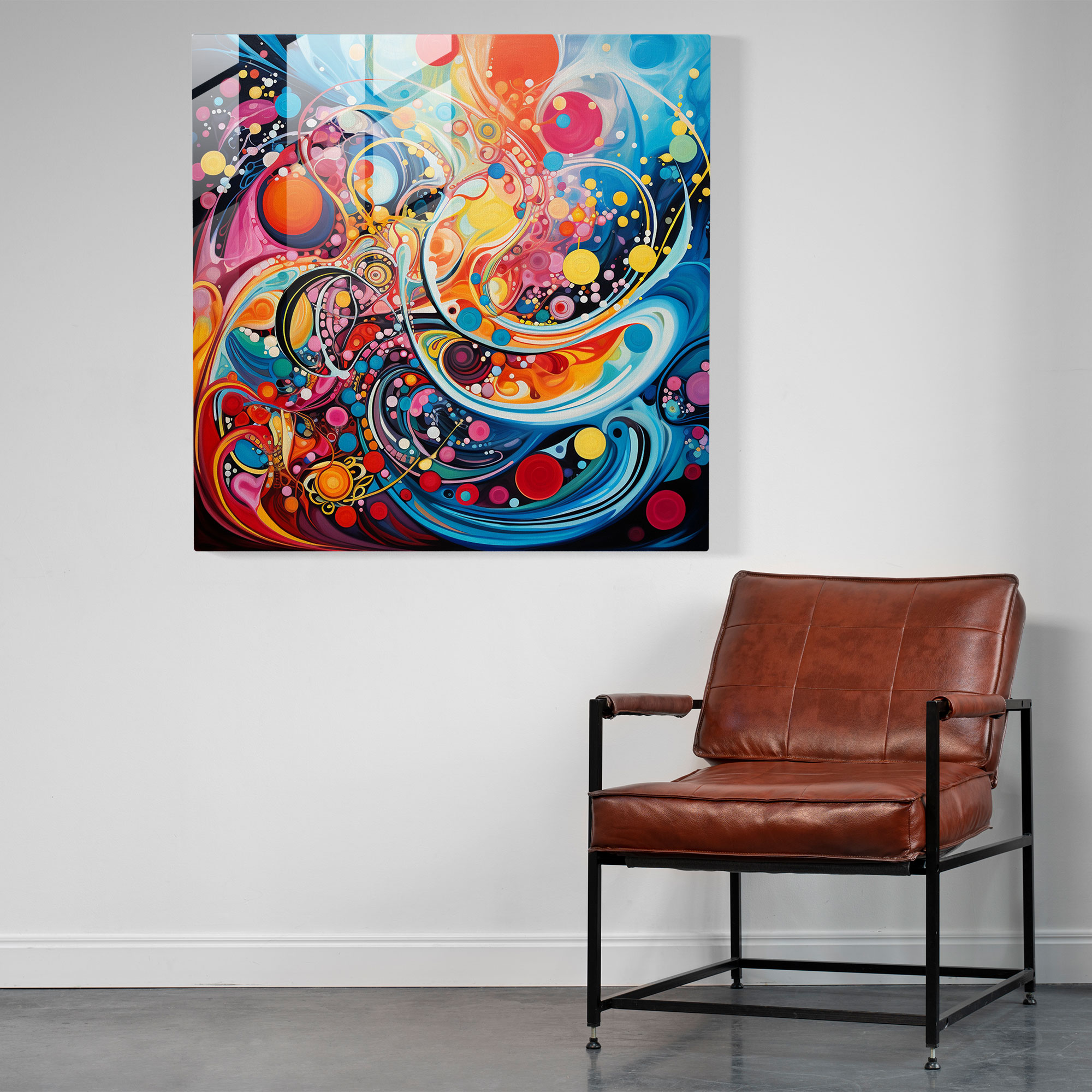 Bohemian Vibrant Patterns Abstract Glass Print - Bohemian, Modern Art, Home Decoration, Glass Print