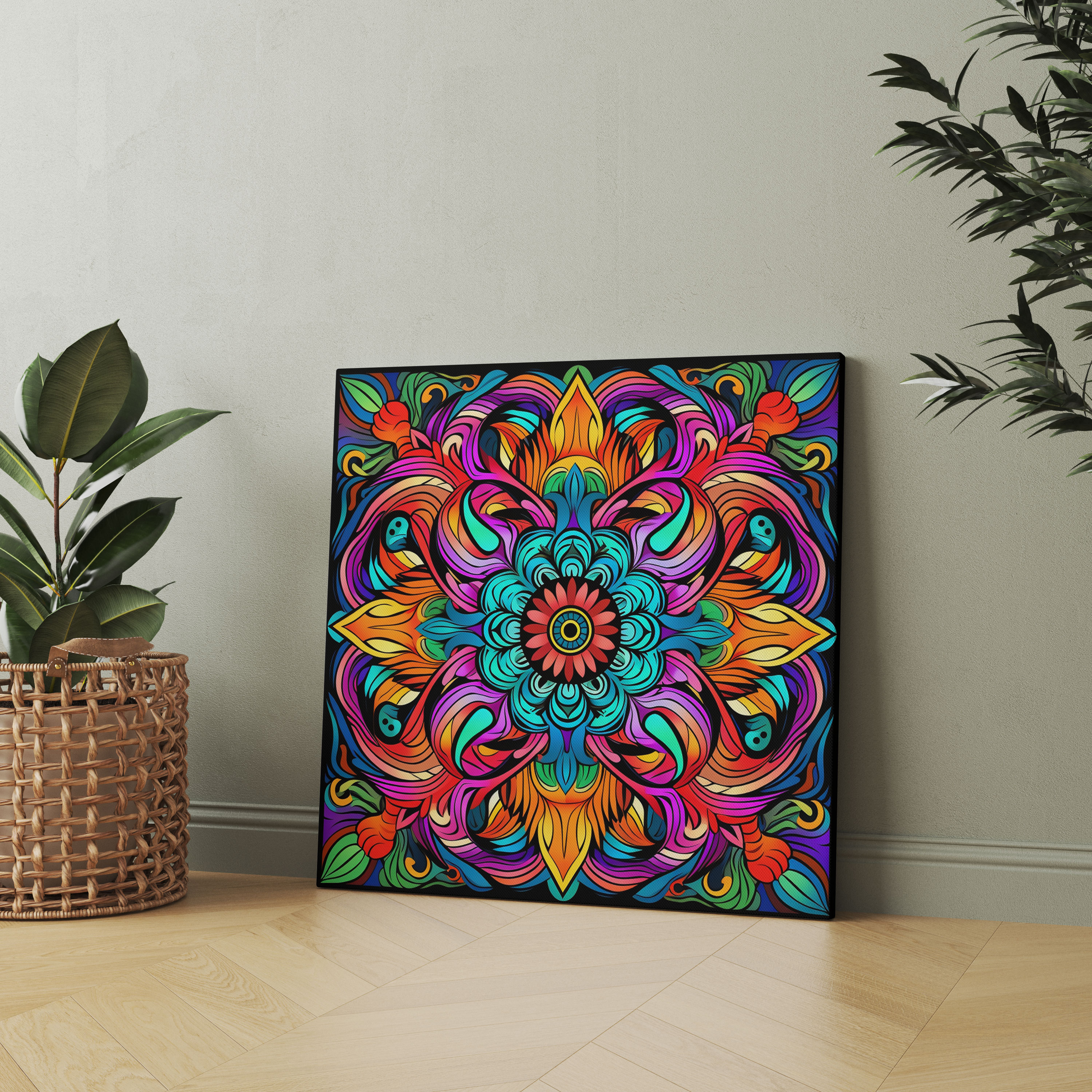 Bohemian Kaleidoscope Canvas Print - Bohemian, Kaleidoscope, Lively, Wall Art
