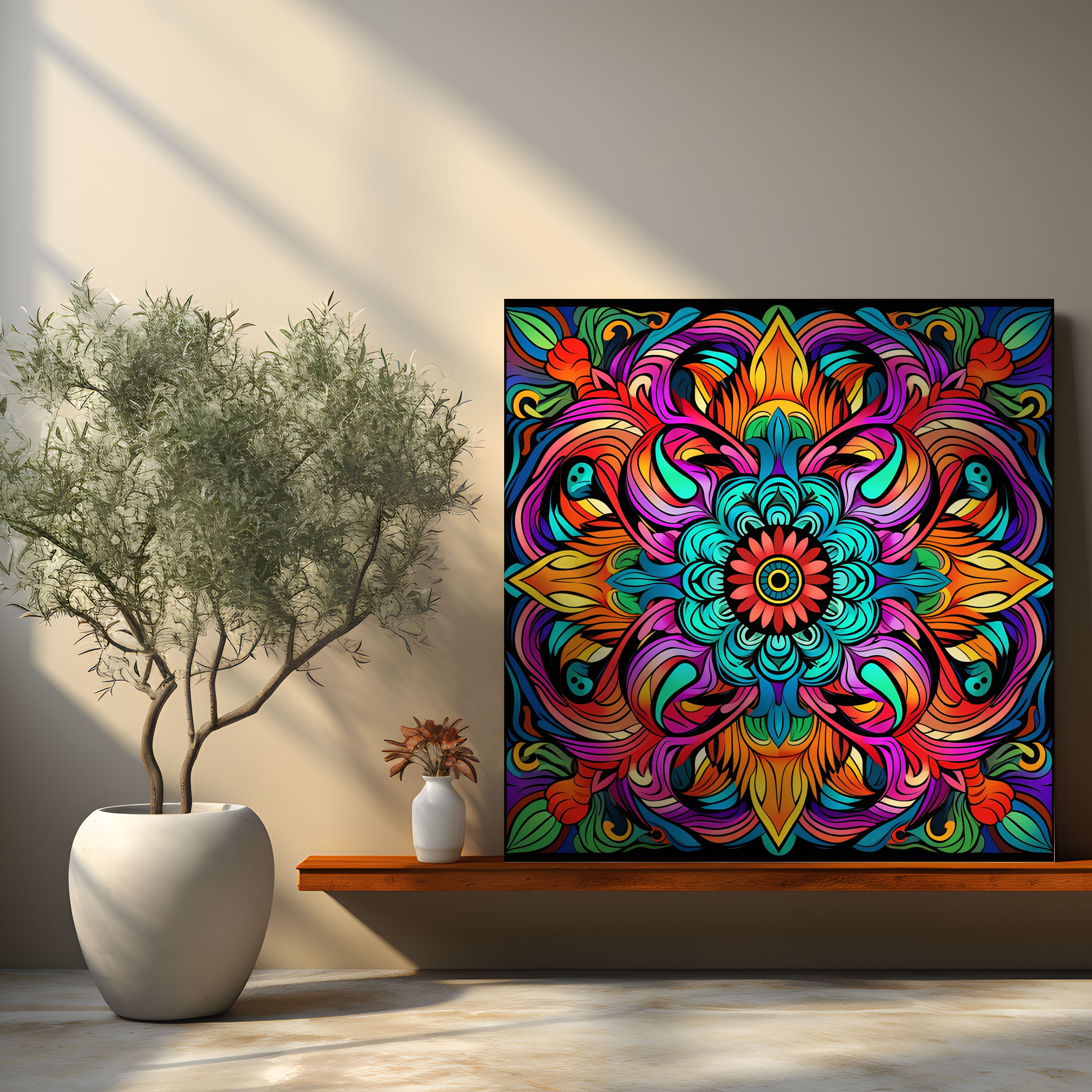 Bohemian Kaleidoscope Canvas Print - Bohemian, Kaleidoscope, Lively, Wall Art