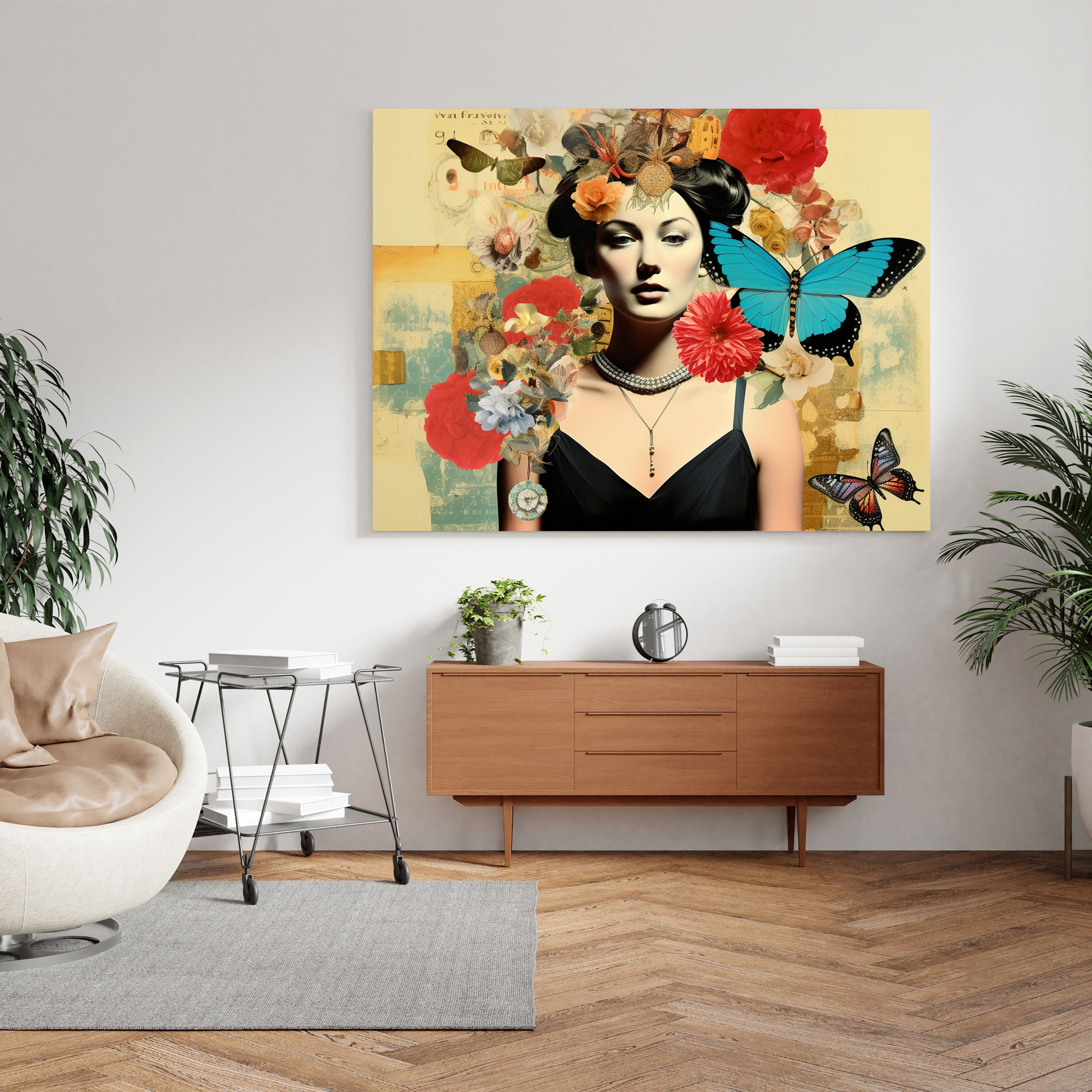 Eclectic Bohemian Collage Canvas Print - Bohemian, Visually Stimulating, Wall Decoration, Eclectic Collage Art