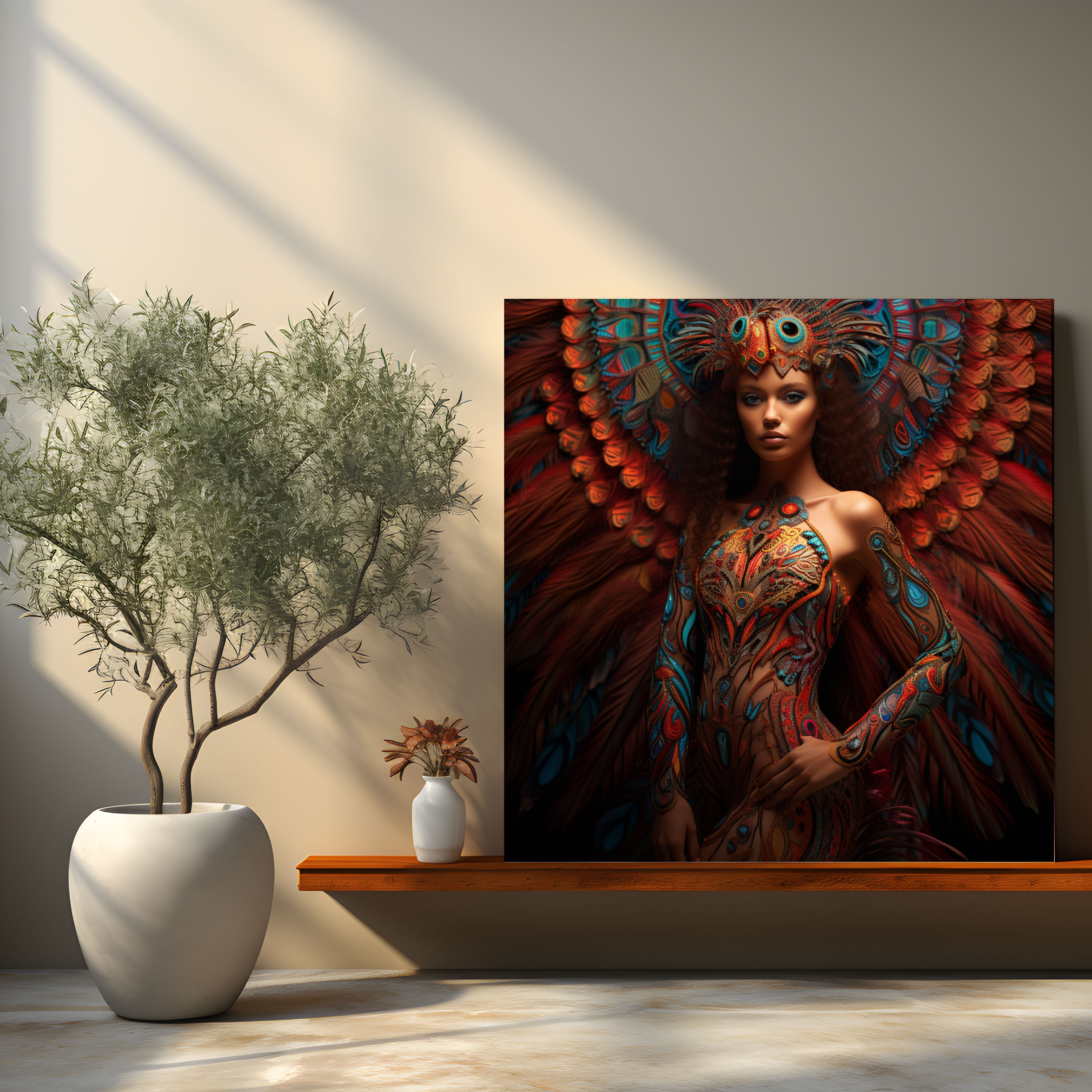 Bohemian Tribal Canvas Print - Bohemian, Mysterious, Ambiance, Home Decoration