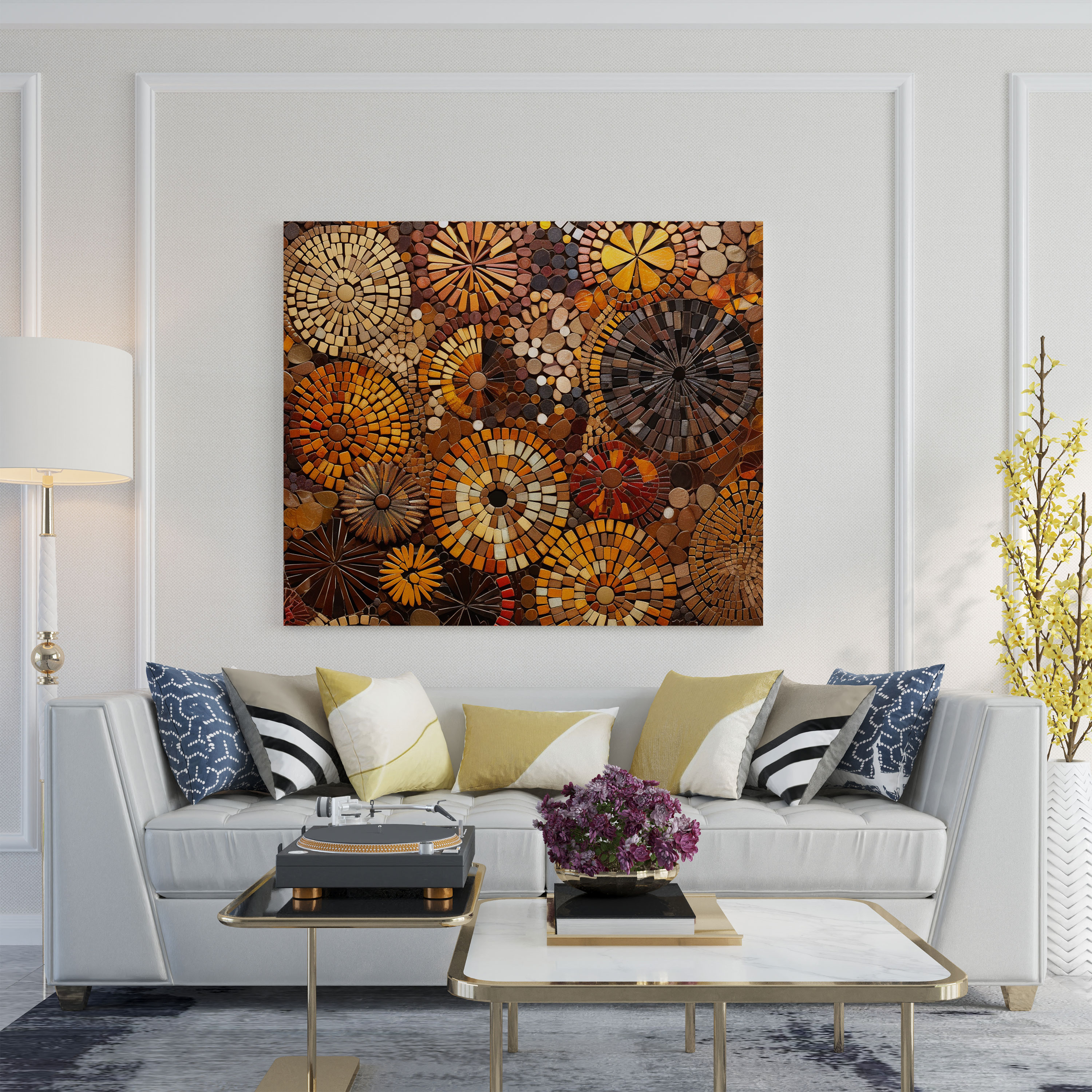 Bohemian Mosaic Canvas Print - Bohemian, Canvas Wall Art, Wall Decoration, Home Decoration