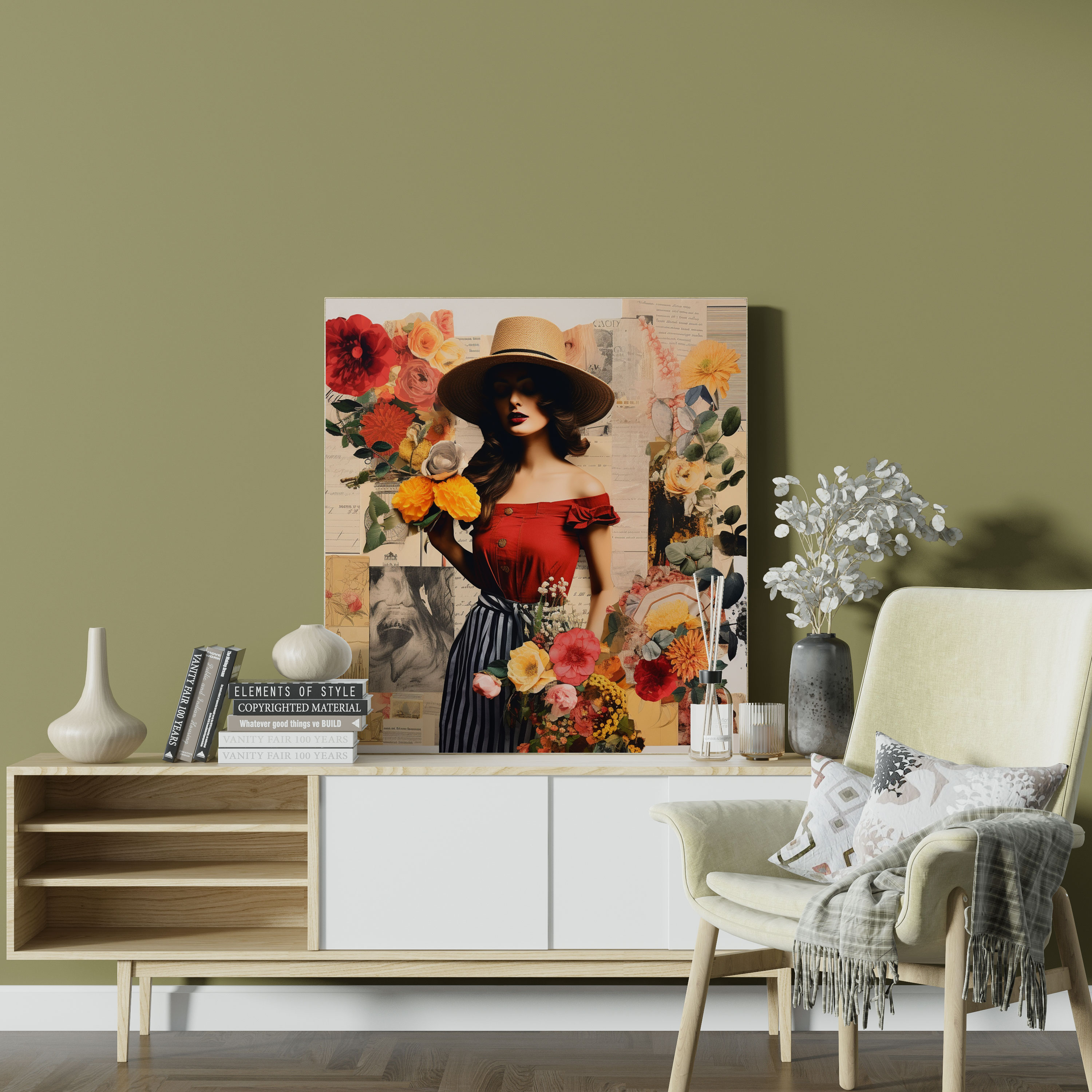 Bohemian Collage Canvas Print - Bohemian, Canvas Wall Art, Canvas, Creativity