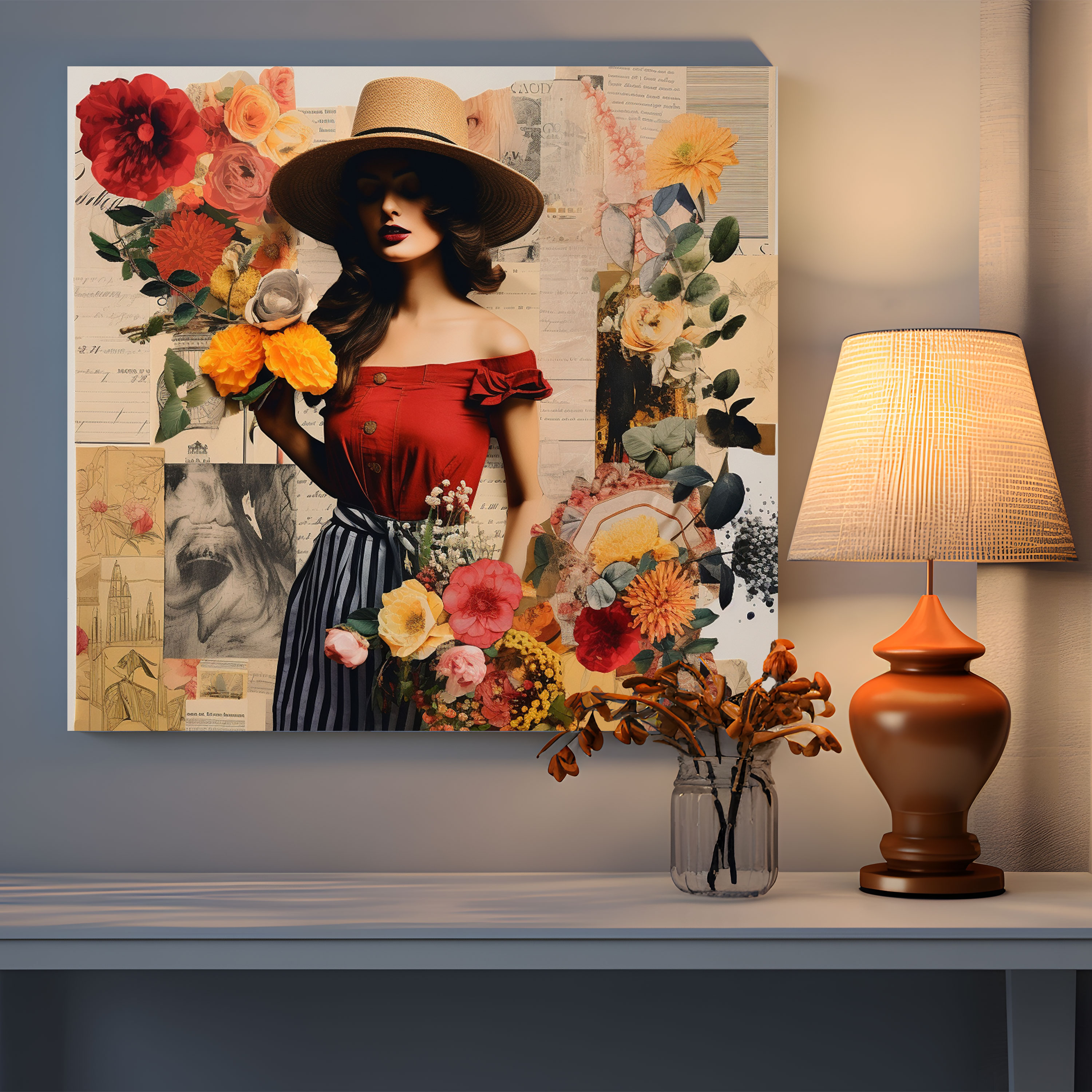 Bohemian Collage Canvas Print - Bohemian, Canvas Wall Art, Canvas, Creativity