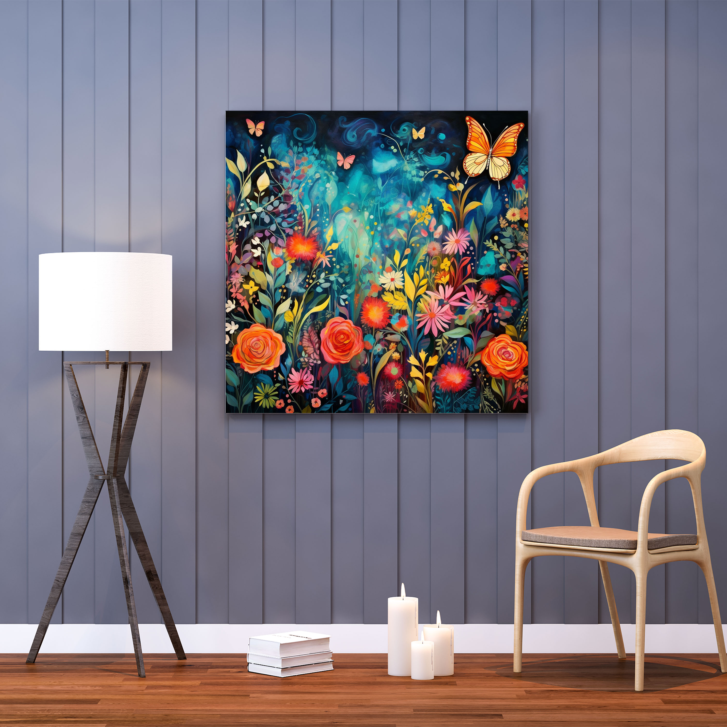 Bohemian Garden Canvas Print - Bohemian, Bohemian Garden, Wall Art, Home Decoration