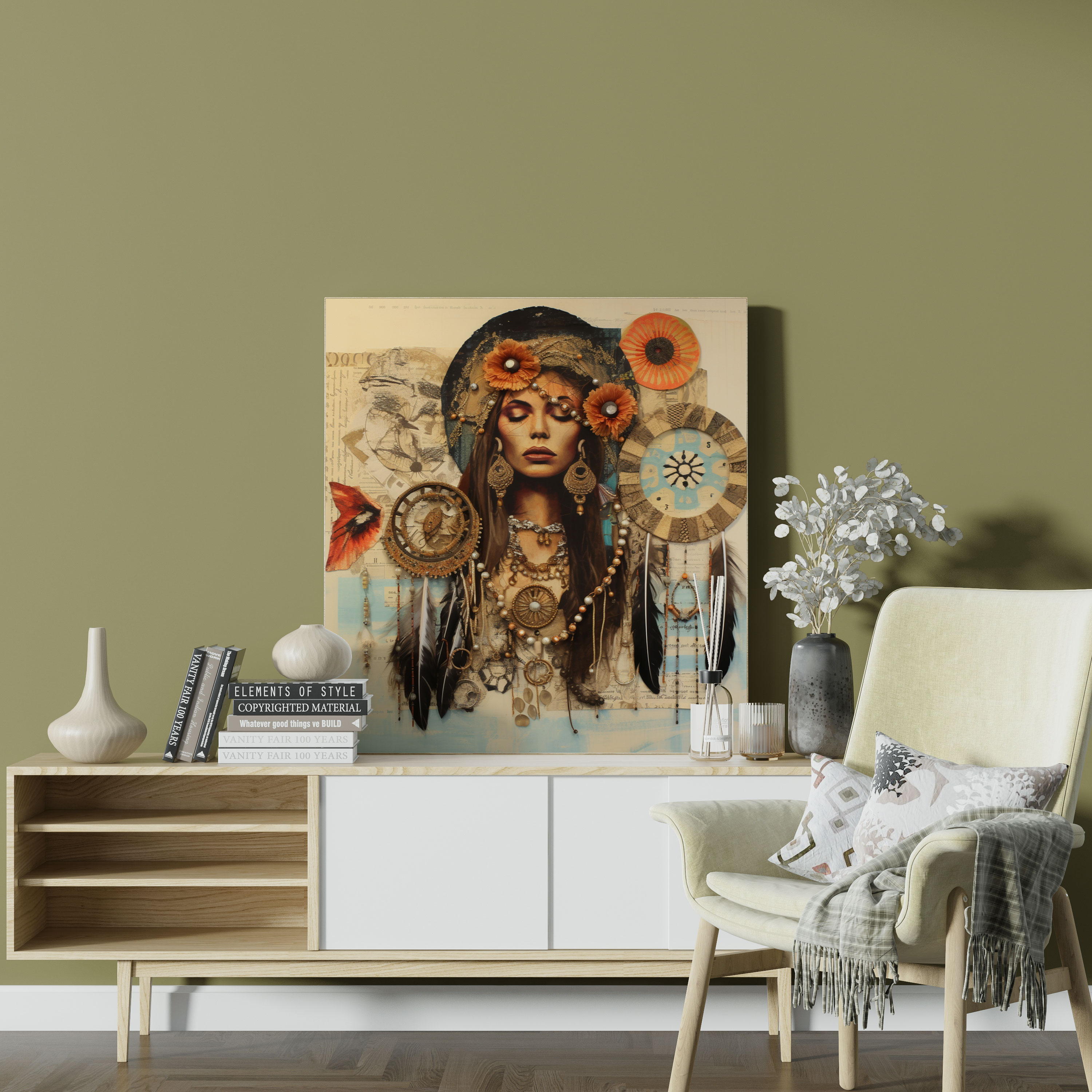 Bohemian Collage Canvas Print - Bohemian, Bohemian Collage Canvas Print, Wall Art, Home Decoration