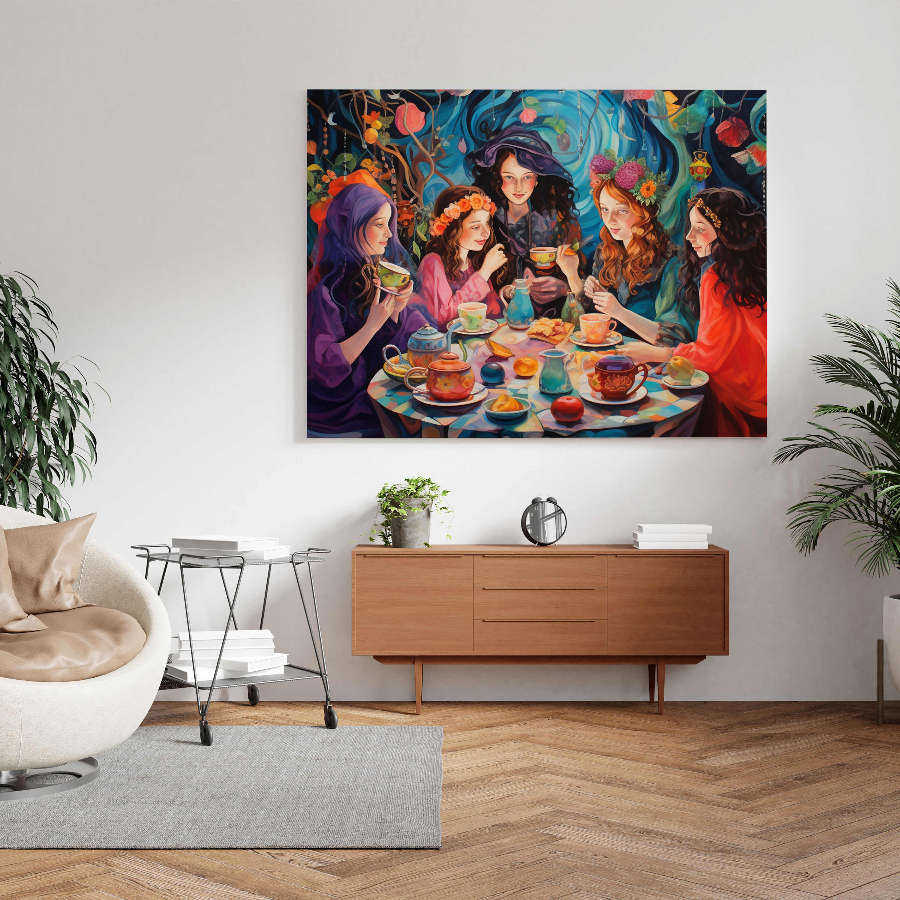 Bohemian Tea Party Canvas Print - Bohemian, Wall Decoration, Bohemian Tea Party Canvas Print, Canvas Print