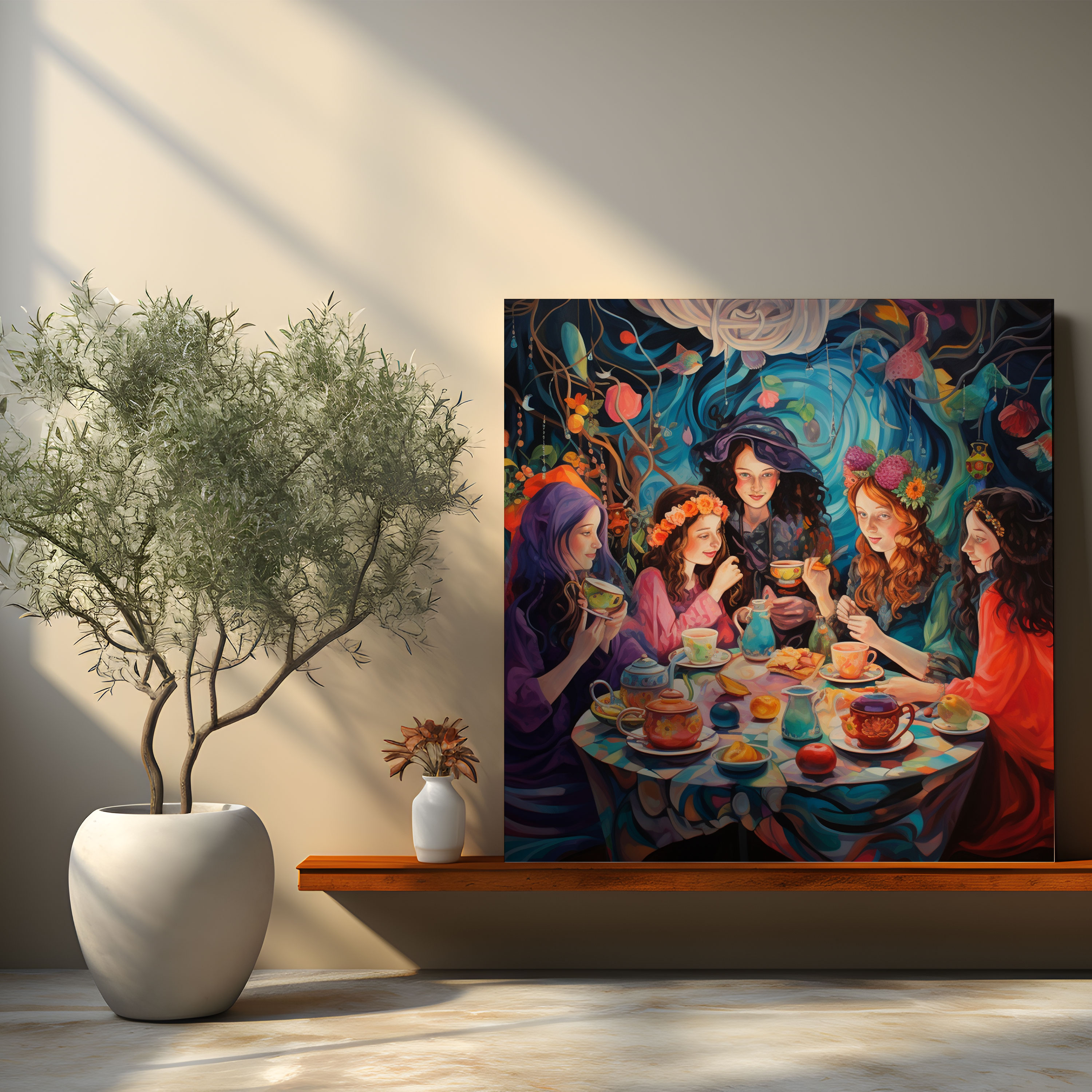 Bohemian Tea Party Canvas Print - Bohemian, Wall Decoration, Bohemian Tea Party Canvas Print, Canvas Print