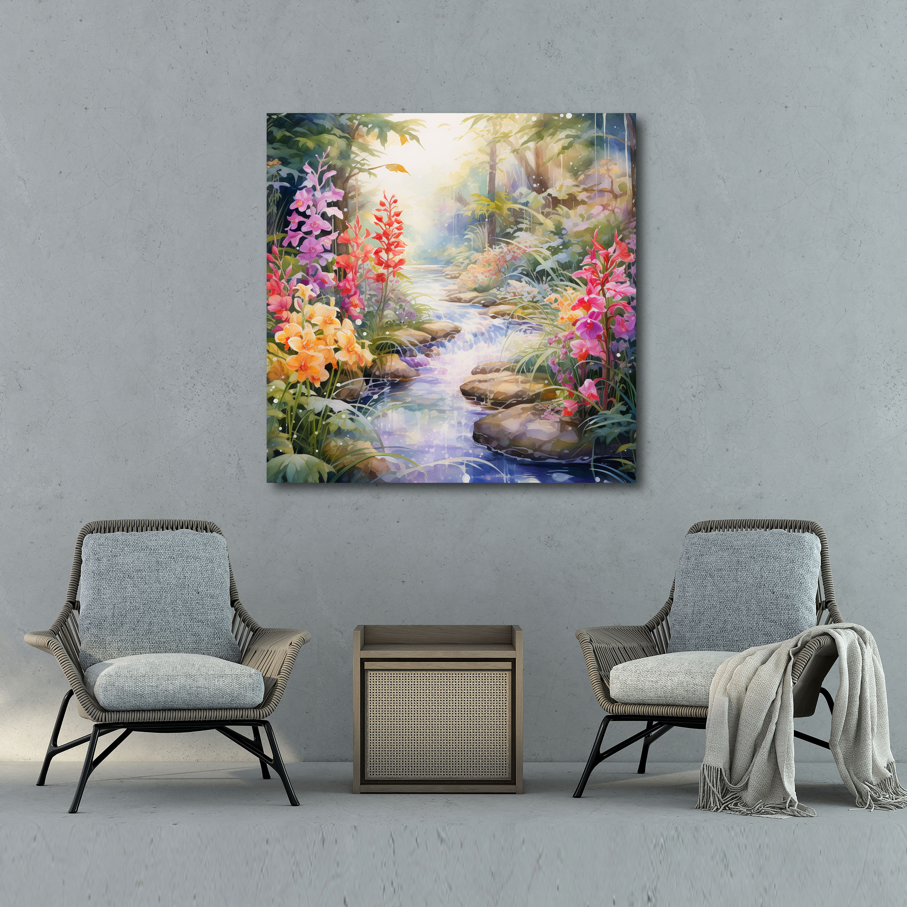 Bohemian Garden Canvas Print - Bohemian, Bohemian Garden, Home Decoration, Canvas Wall Art