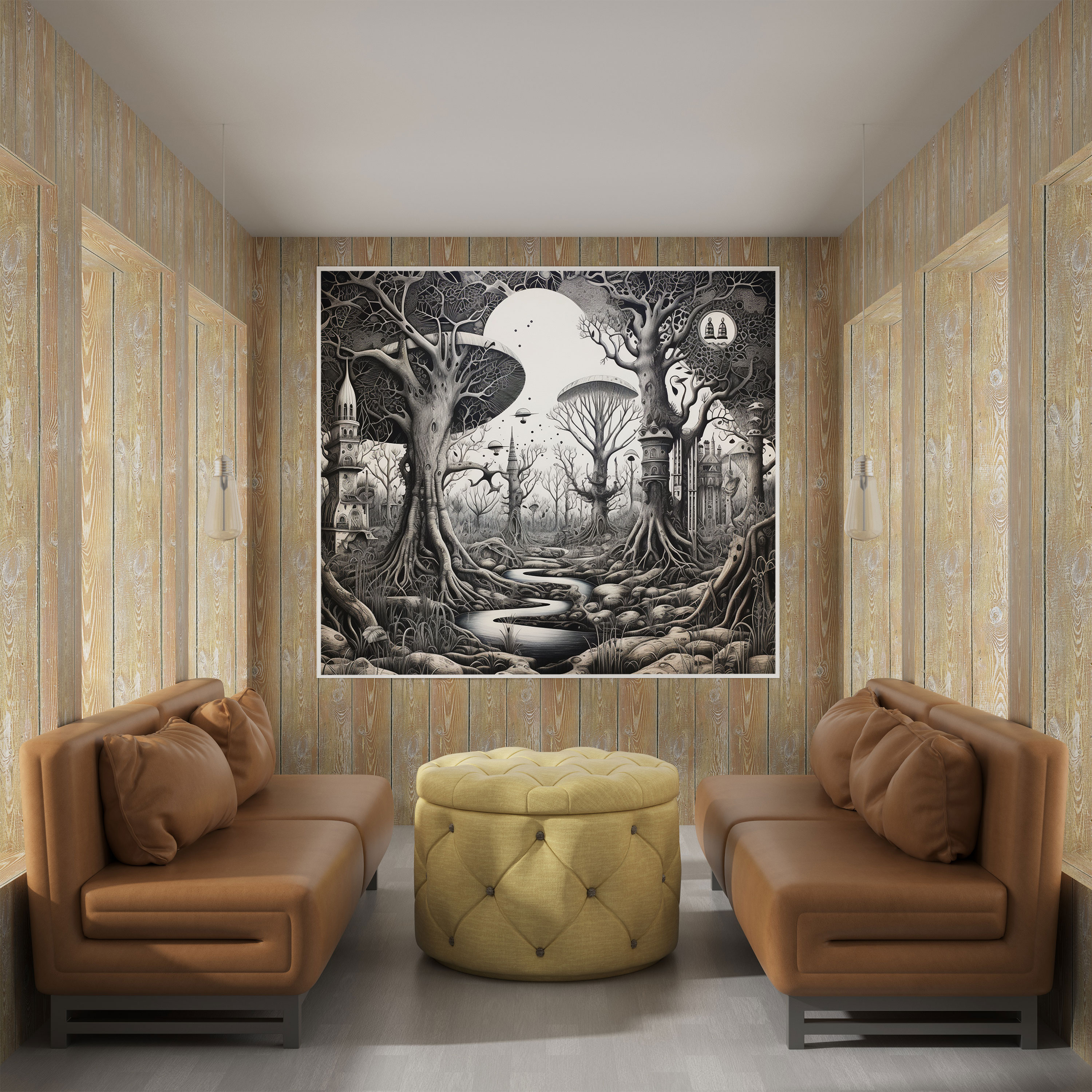 Mystical Bohemian Forest Canvas Print - Bohemian, Hidden Creatures, Canvas, Wall Art