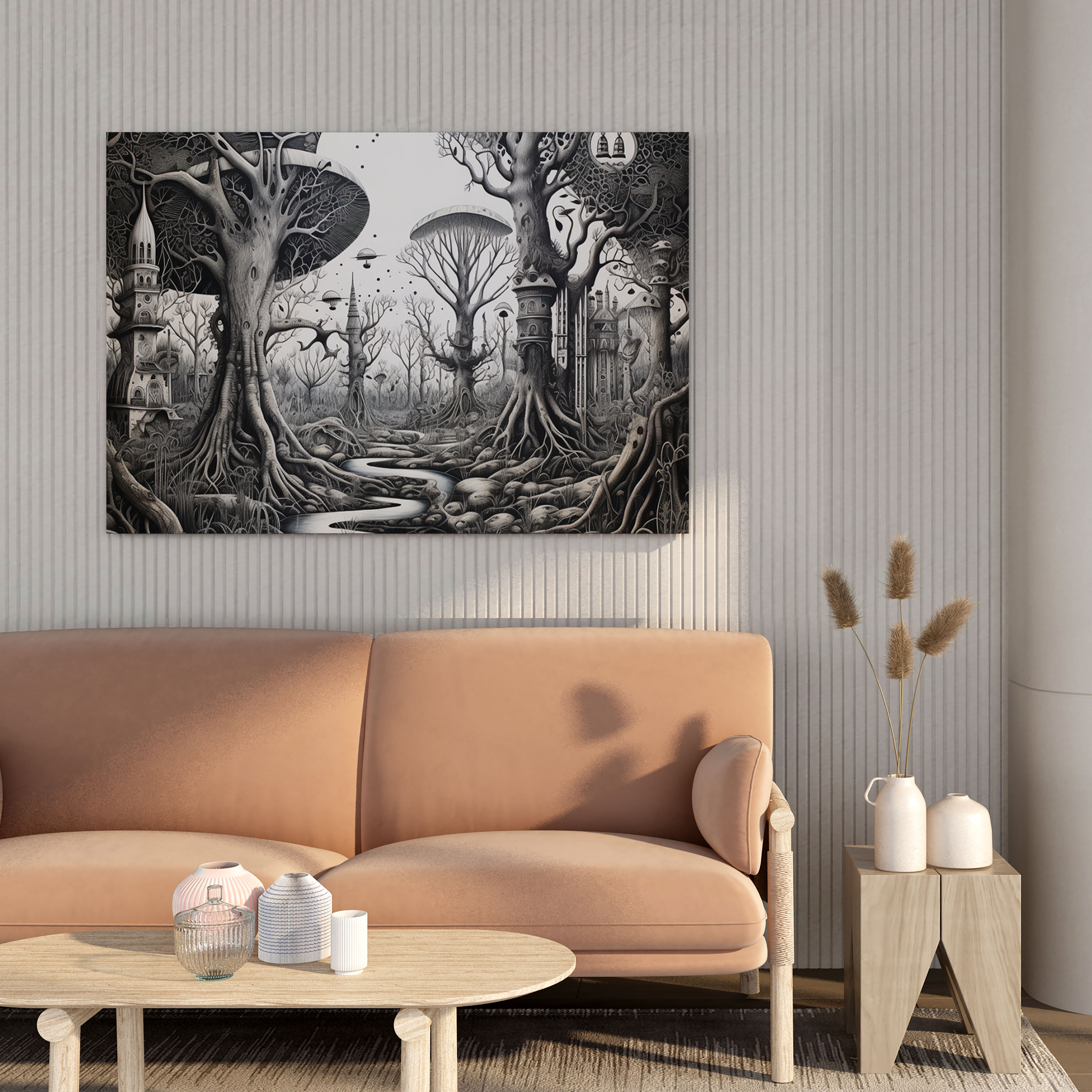 Mystical Bohemian Forest Canvas Print - Bohemian, Hidden Creatures, Canvas, Wall Art