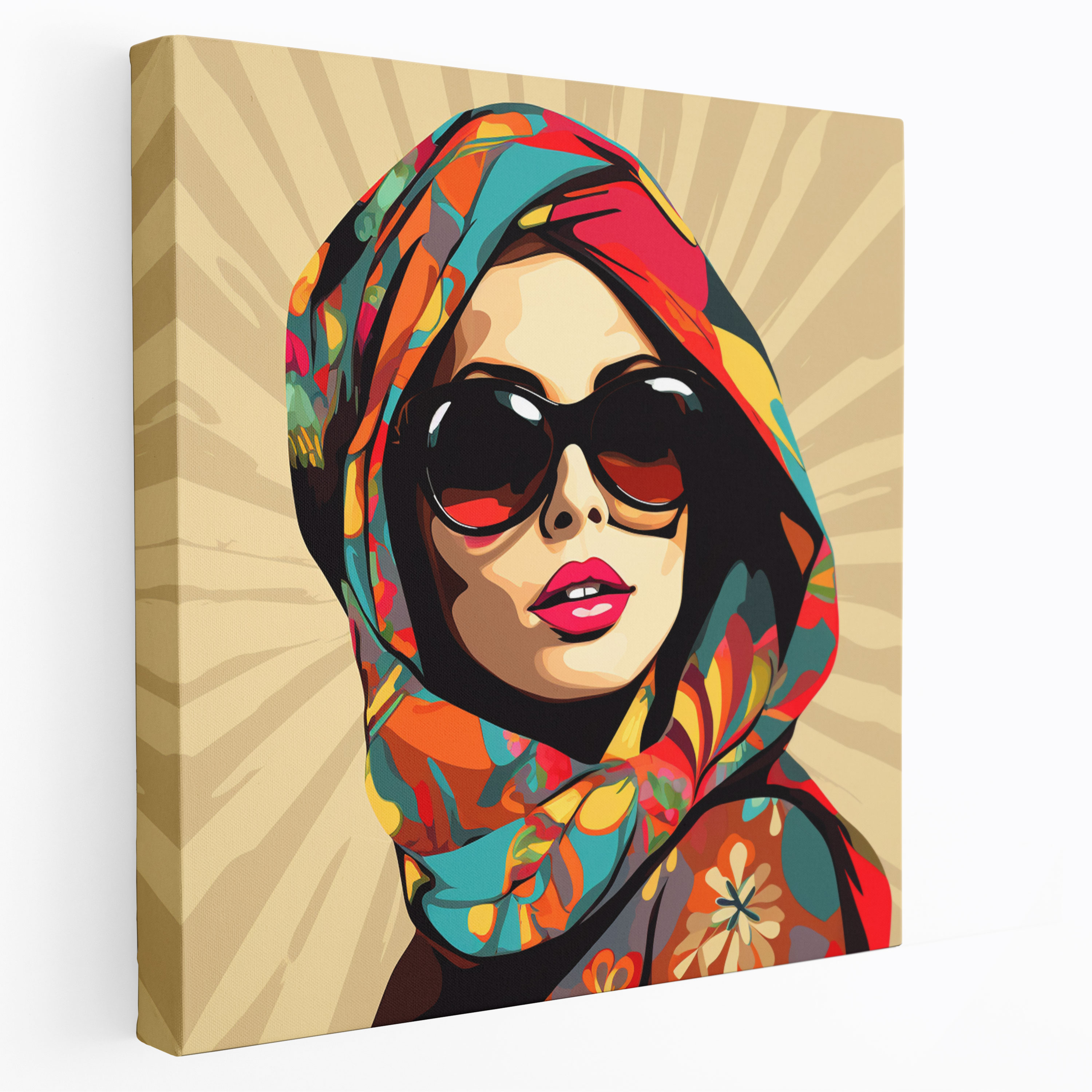 Stylish Bohemian Woman Canvas Print - Bohemian, Bohemian, Stylish Bohemian Woman, Wall Art