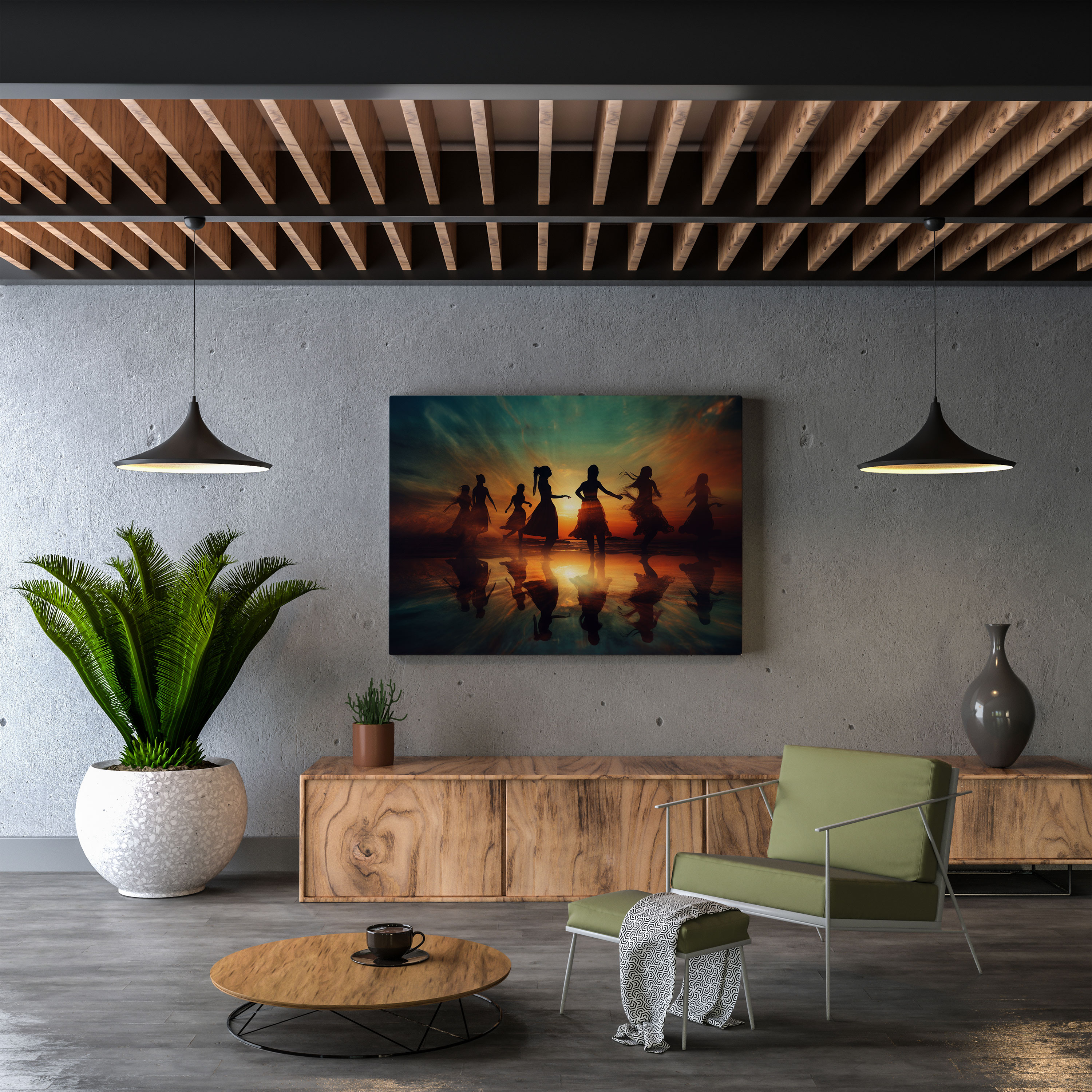 Bohemian Sunset Canvas Print - Bohemian, Canvas Wall Art, Wall Decoration, Canvas Print
