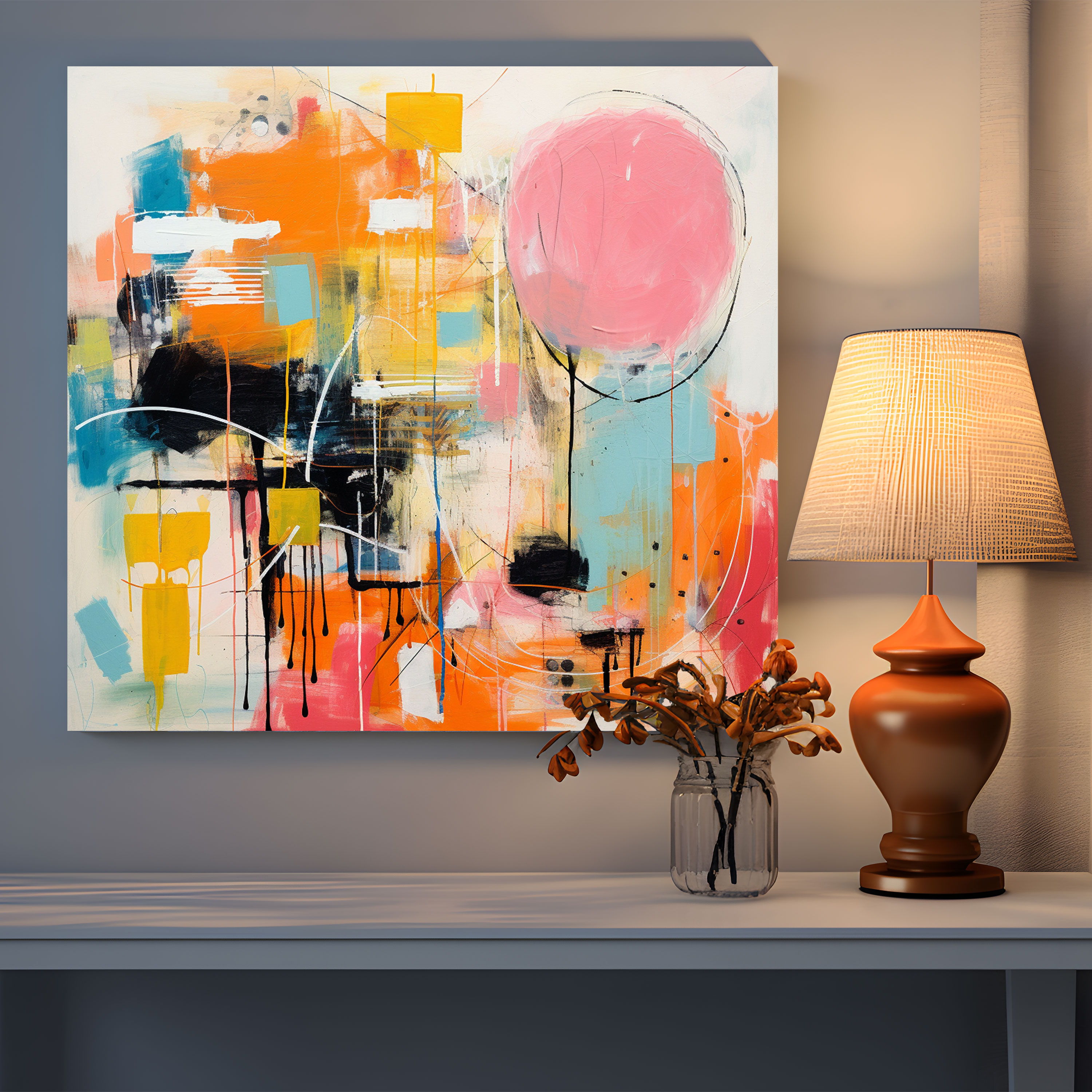 Bohemian Abstract Expressions Canvas Print - Bohemian, Canvas Wall Art, Home Decoration, Bold Brushstrokes
