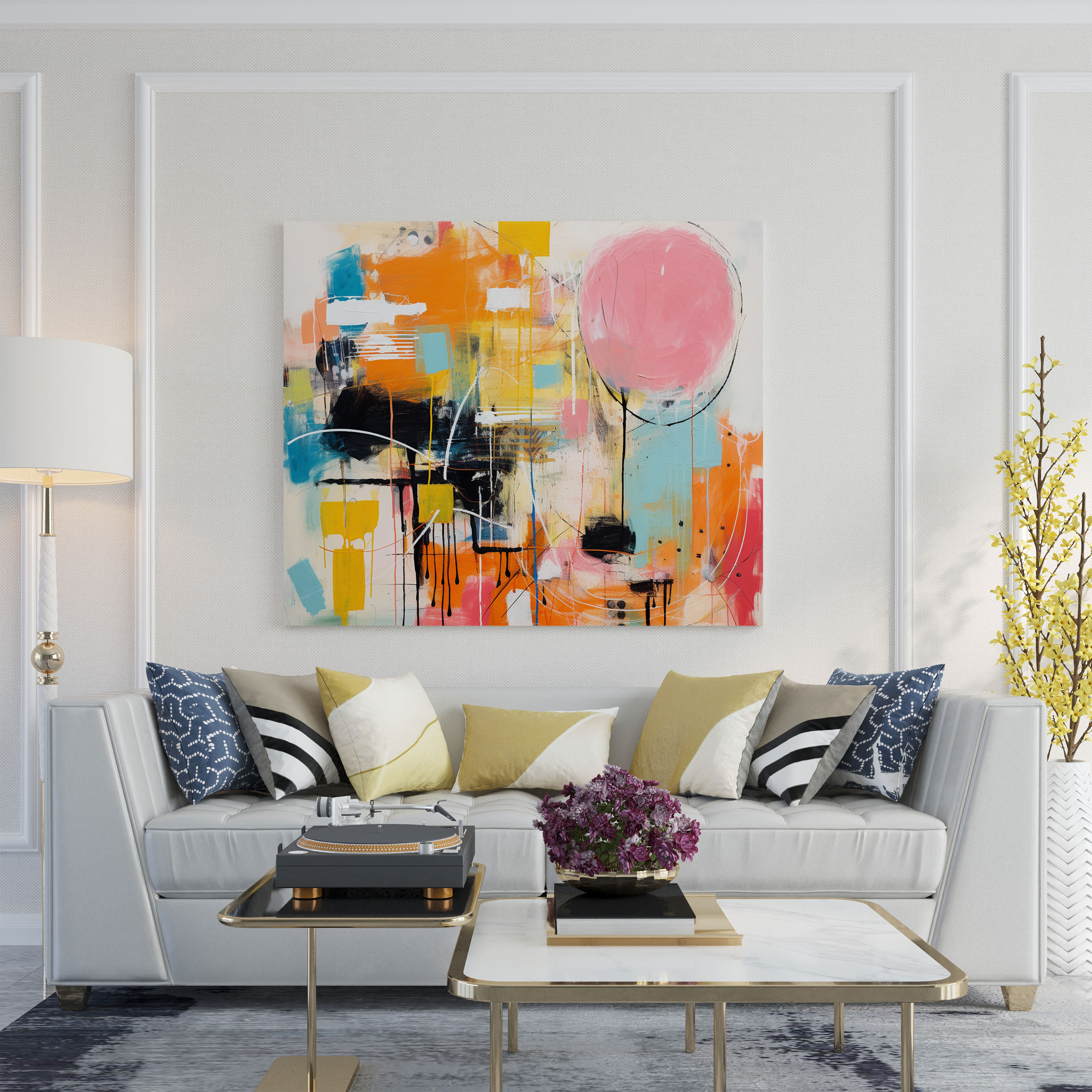 Bohemian Abstract Expressions Canvas Print - Bohemian, Canvas Wall Art, Home Decoration, Bold Brushstrokes