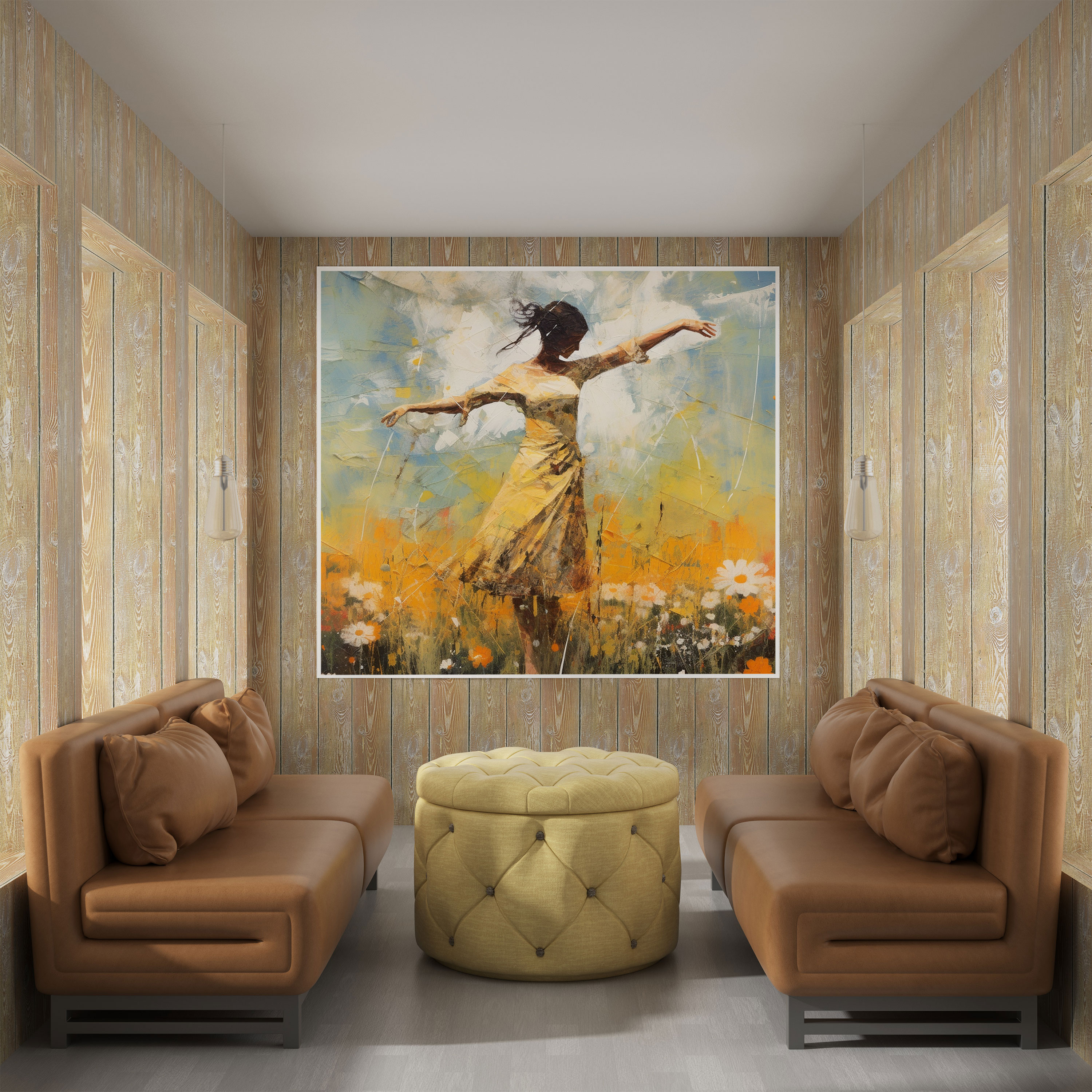 Bohemian Meadow Dance Canvas Print - Bohemian, Liberation, Canvas, Meadow