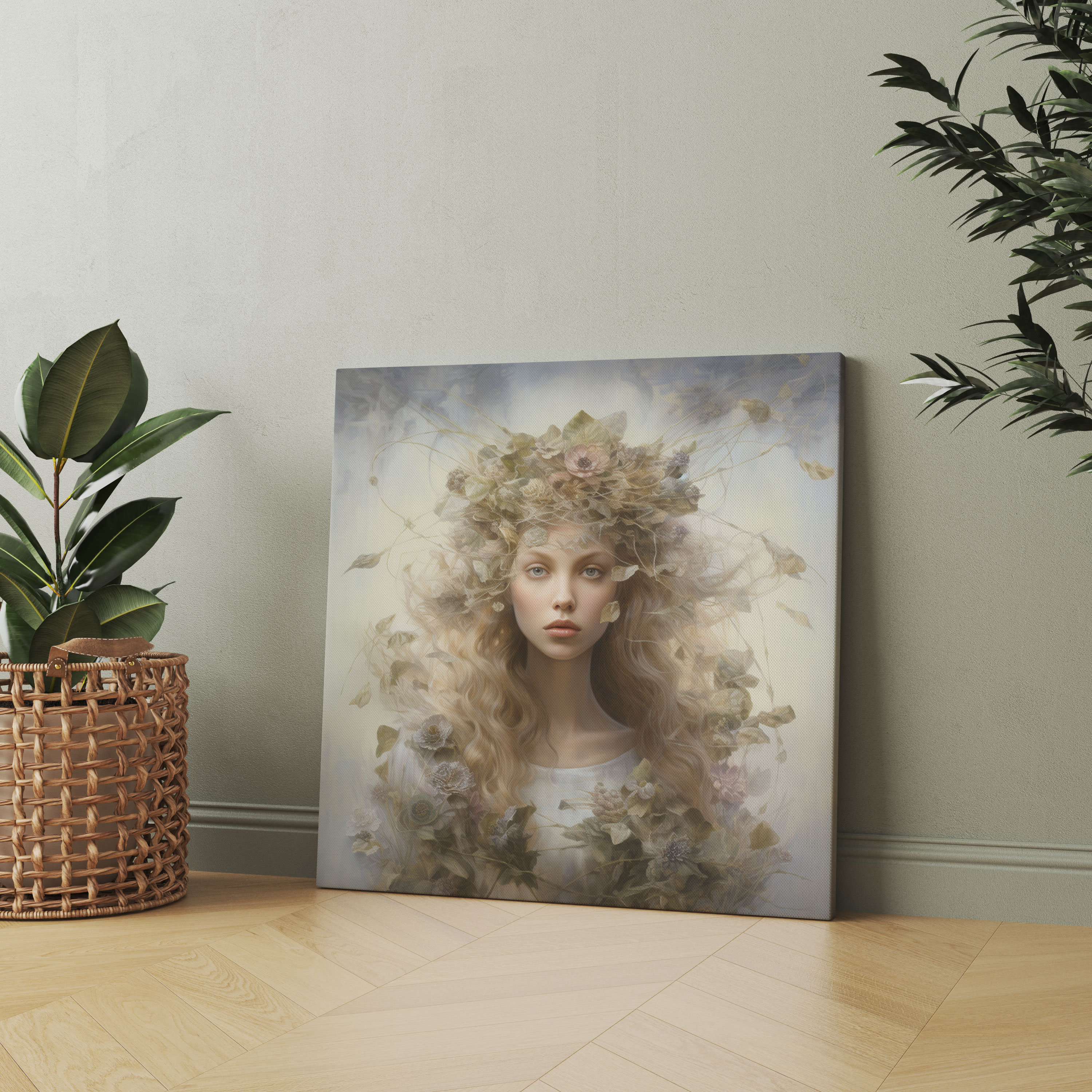 Bohemian Nature Goddess Canvas Print - Bohemian, Bohemian, Canvas Wall Art, Wall Art