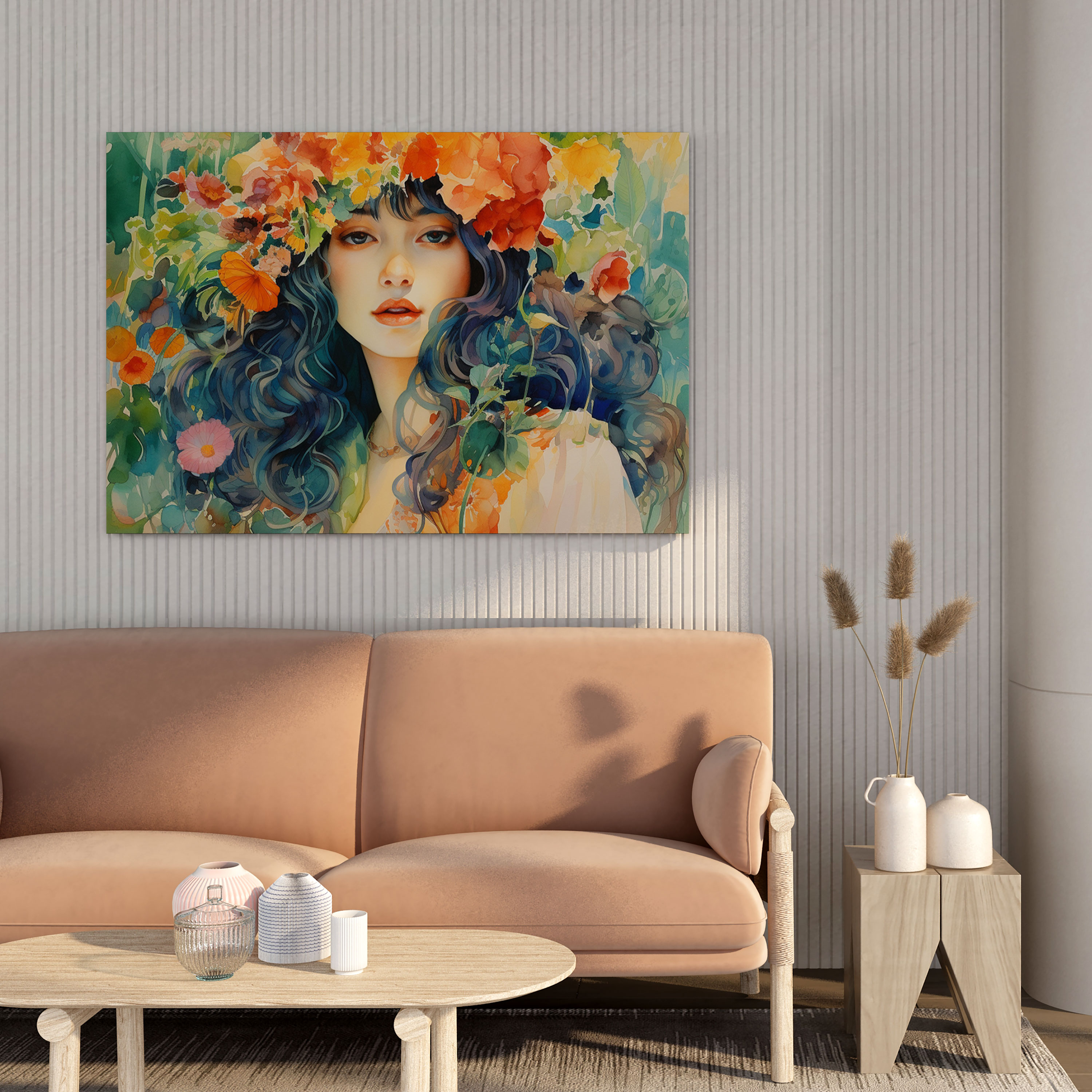 Bohemian Garden Canvas Print - Bohemian, Watercolor Painting, Garden, Bohemian