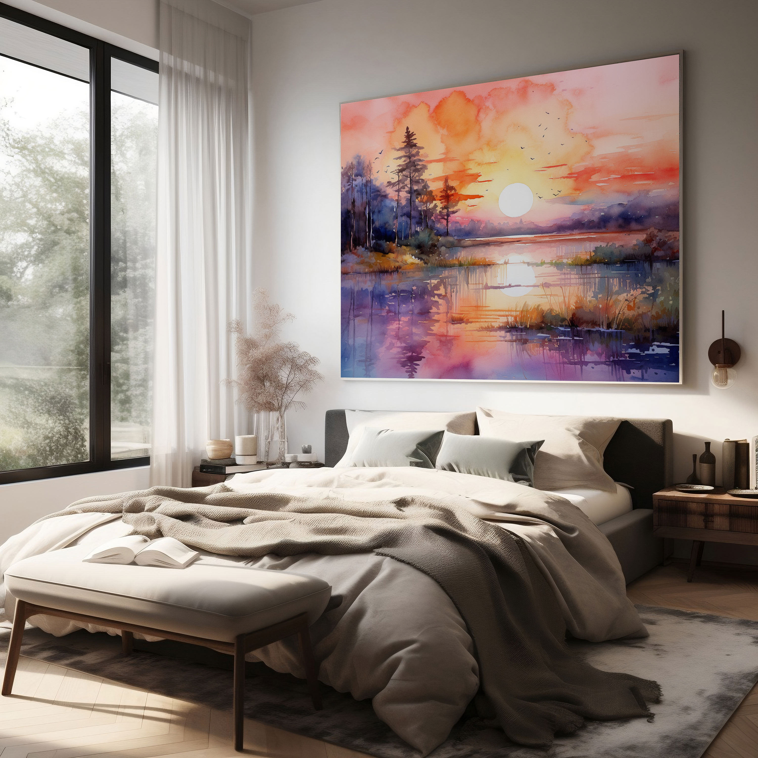 Bohemian Sunset Canvas Print - Bohemian, Wall Decoration, Bohemian, Wall Art