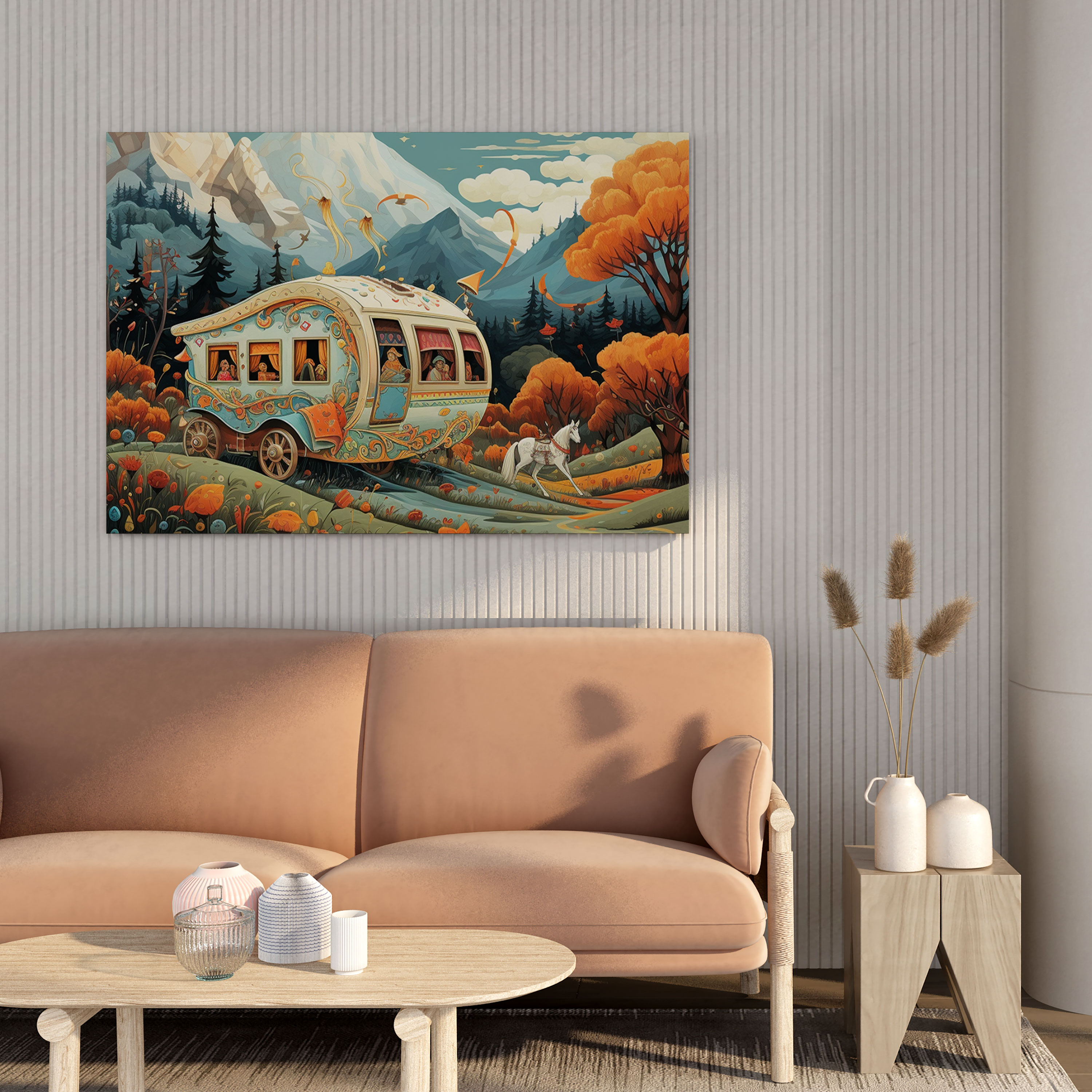 Bohemian Caravan Canvas Print - Bohemian, Home Decoration, Wall Art, Wall Decoration