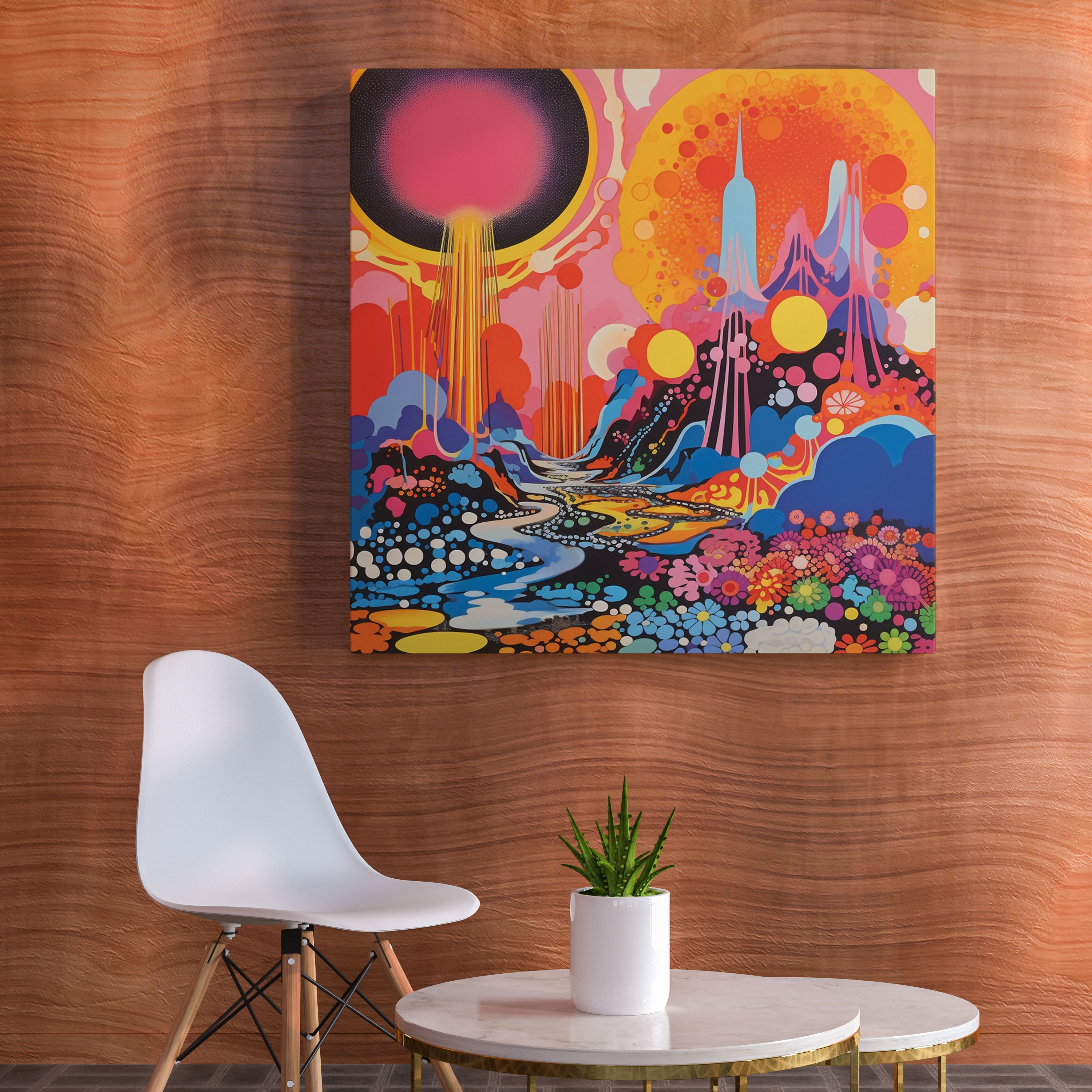 Bohemian Psychedelic Canvas Print - Bohemian, Wall Decoration, Bohemian Canvas Print, Wall Art