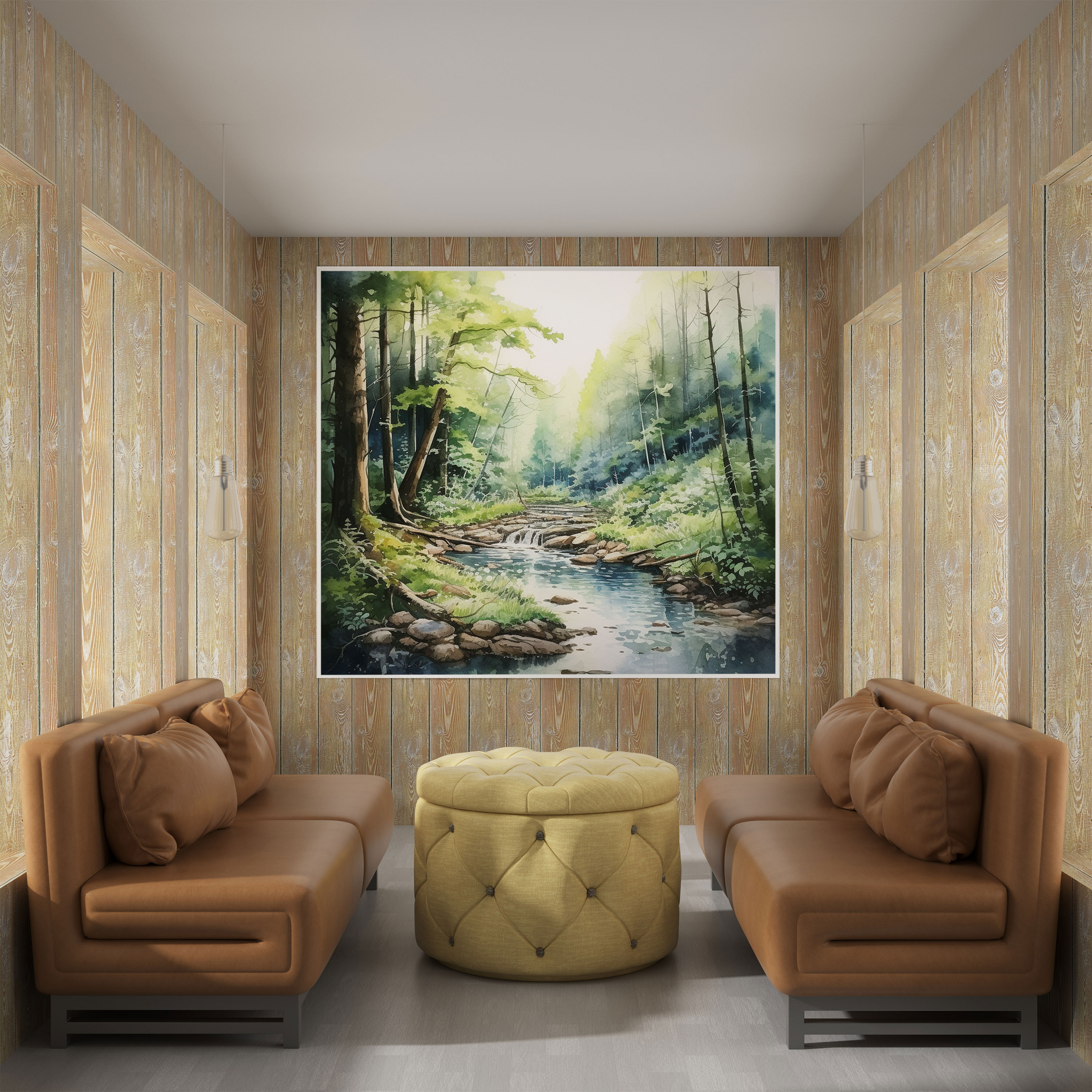 Bohemian Forest Canvas Print - Bohemian, Wall Decoration, Watercolor, Landscape