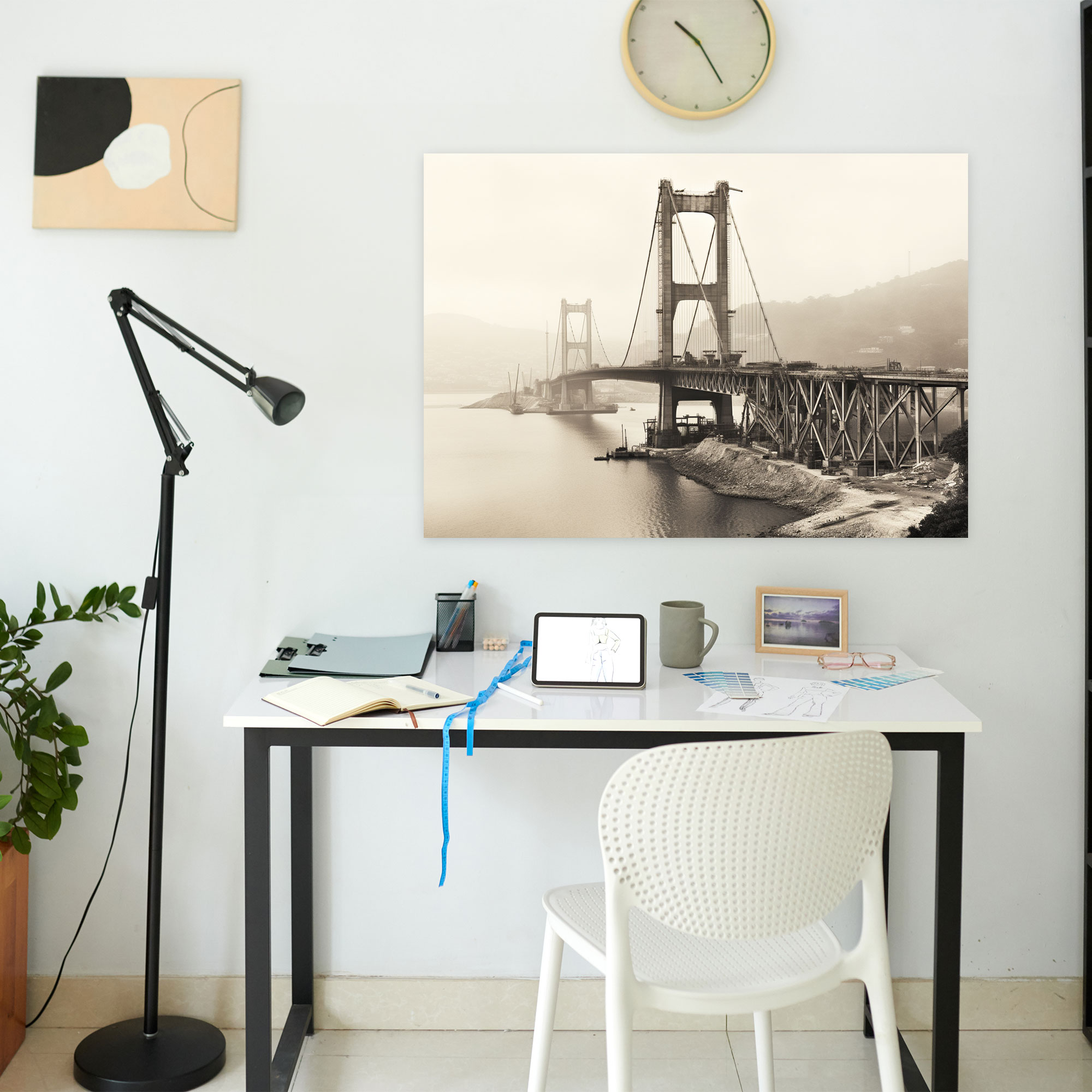 Bosphorus Bridge Canvas Print - Bosphorus Bridge, Canvas Wall Art, Vintage Photograph, Nostalgia